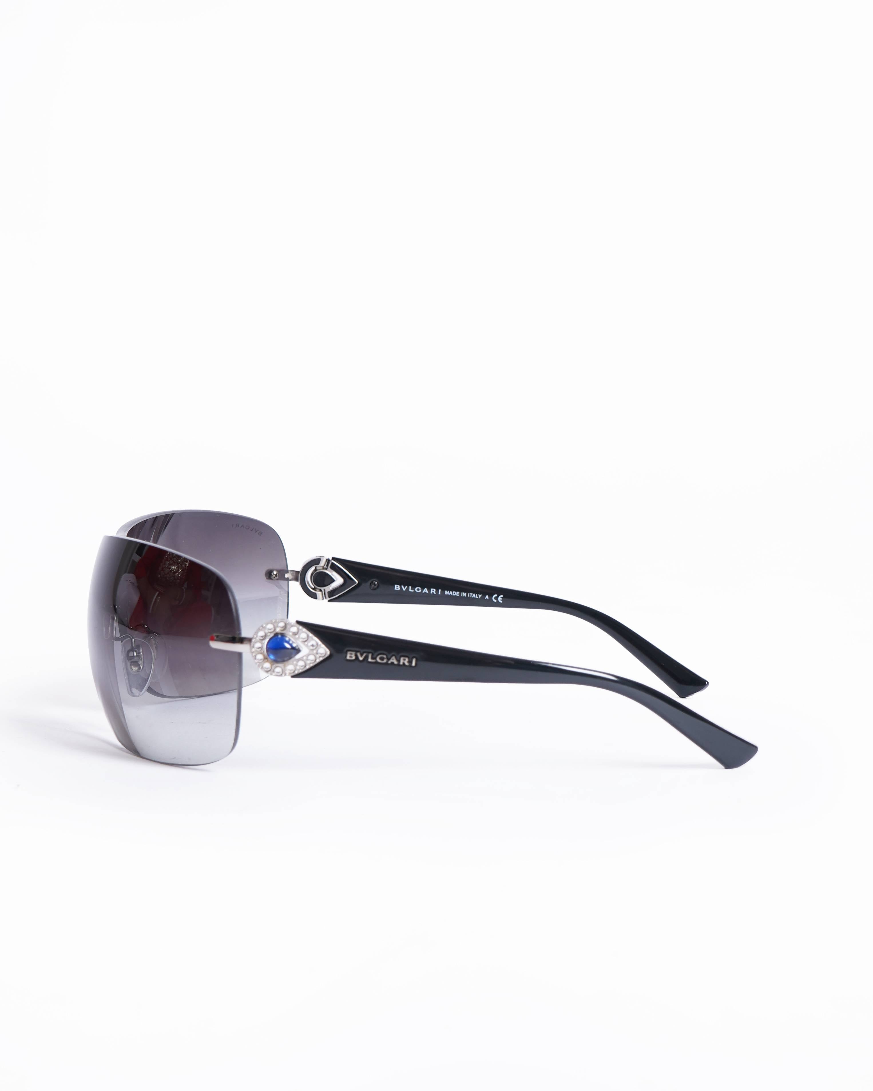 Bvlgari black frame sunglasses