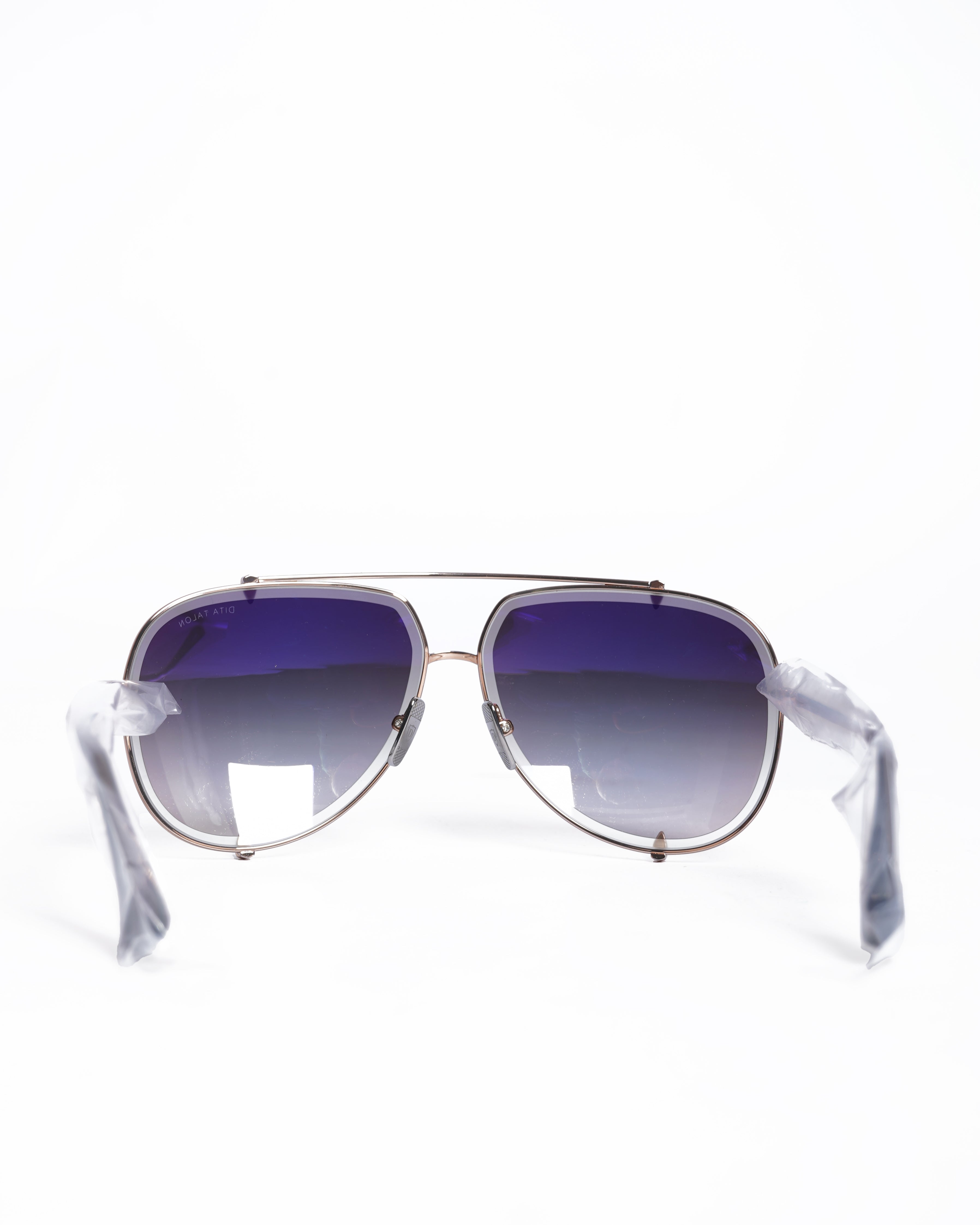 New Dita talon aviator with black Rose gold mirorr titanium sunglasses