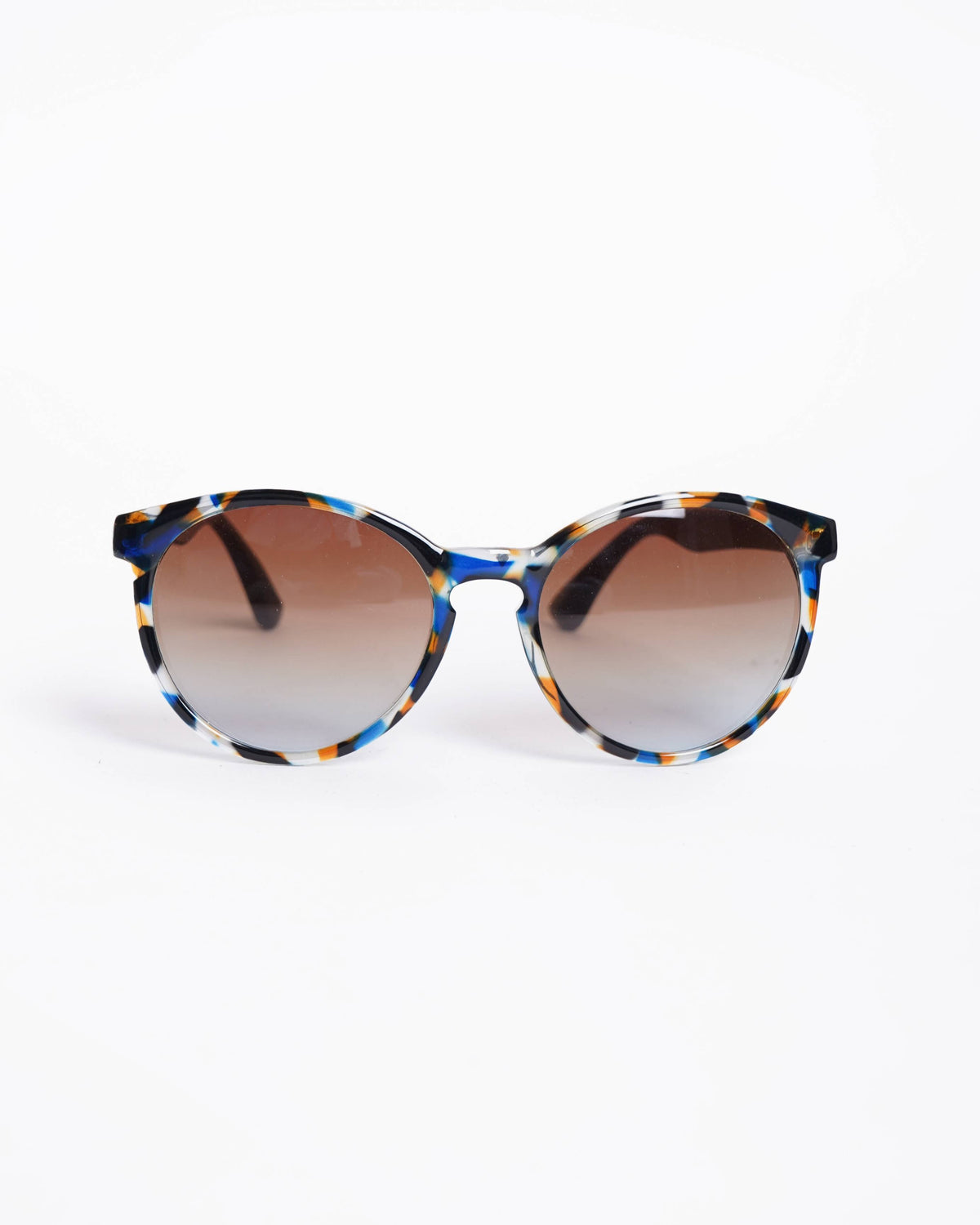 BCBGMAXAZRIA Round Mottled Sunglasses