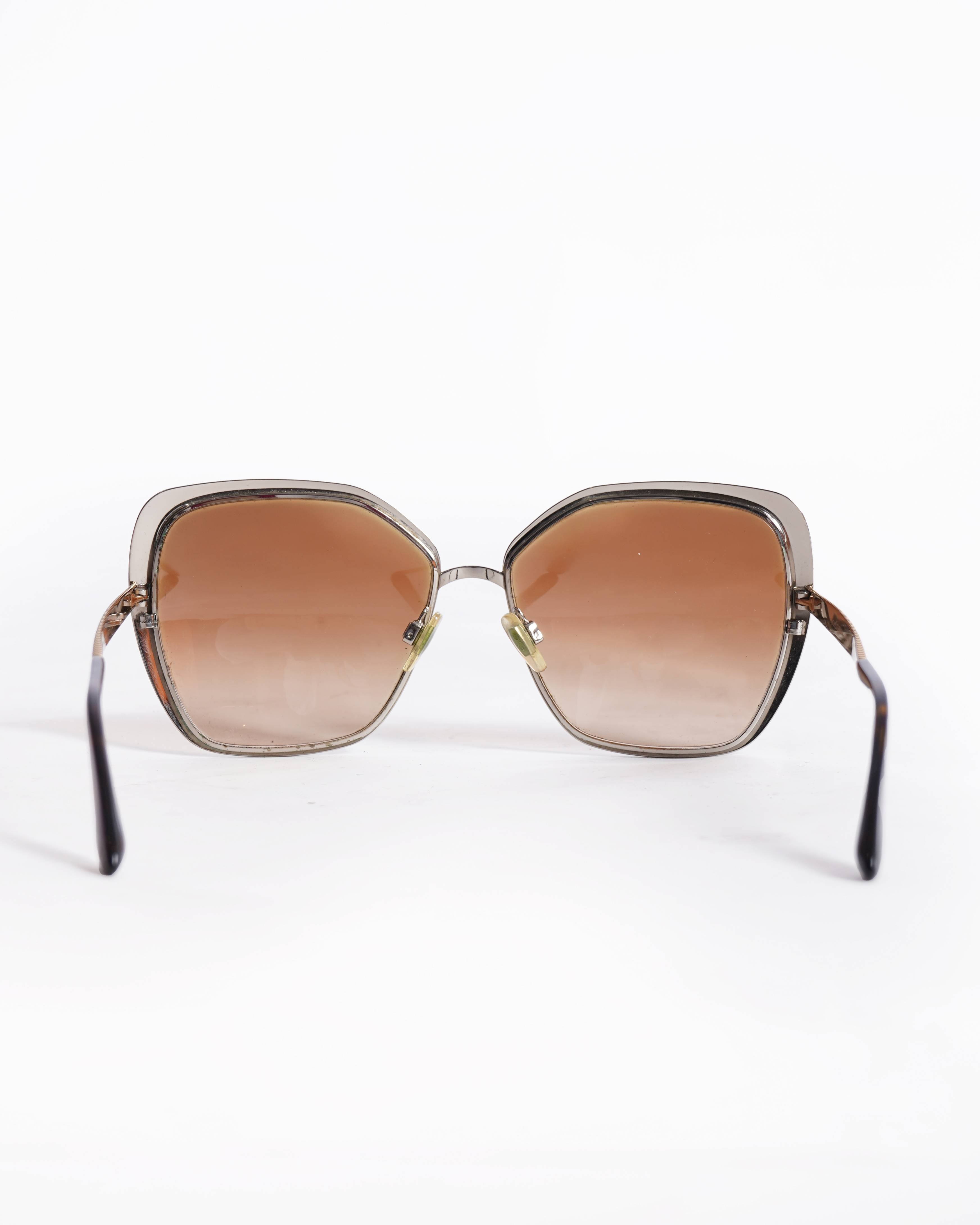 Dolce & Gabbana Women's Gold & Silver Square Oversized Sunglasses