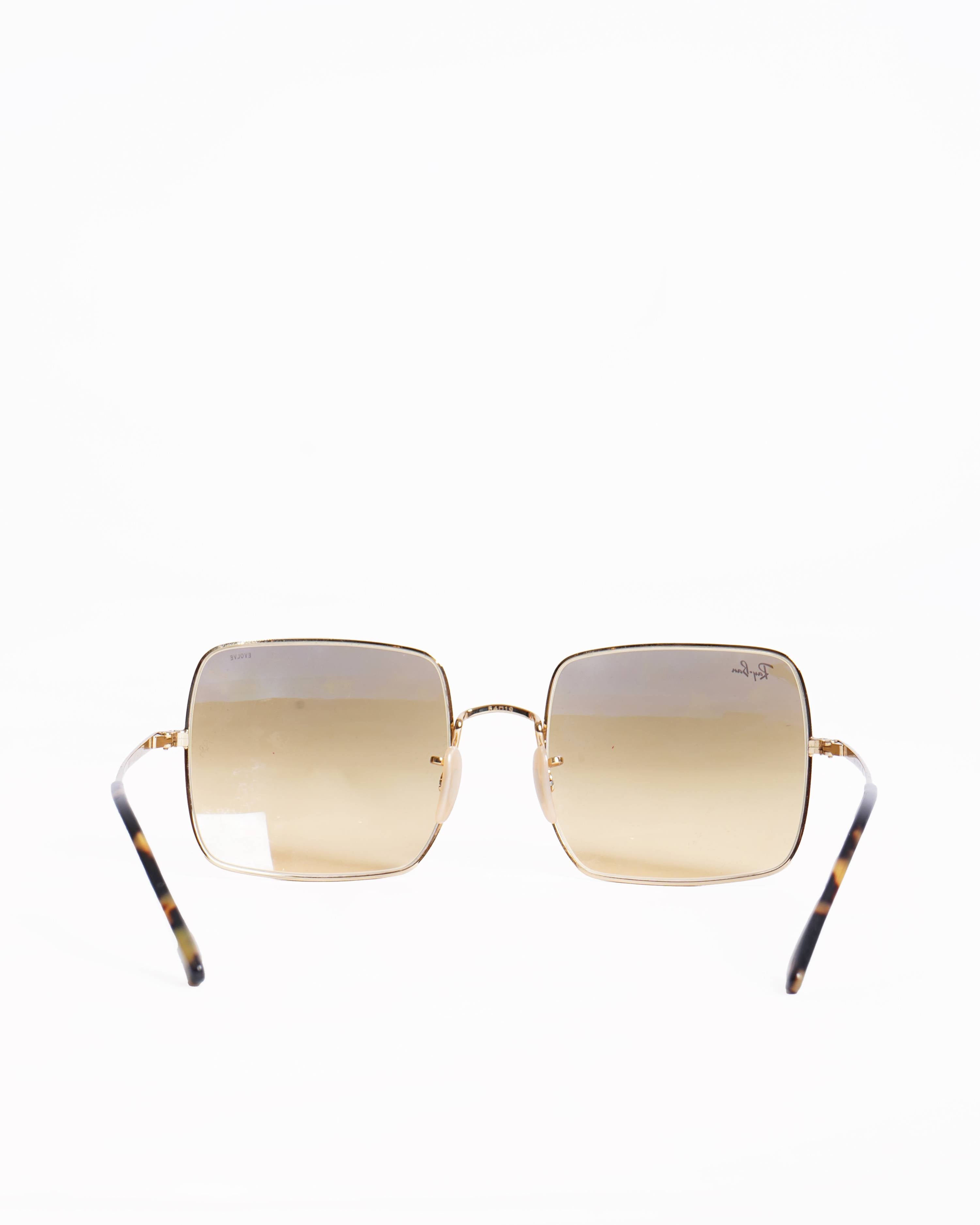 Ray-Ban arista oversized gold rim sunglasses