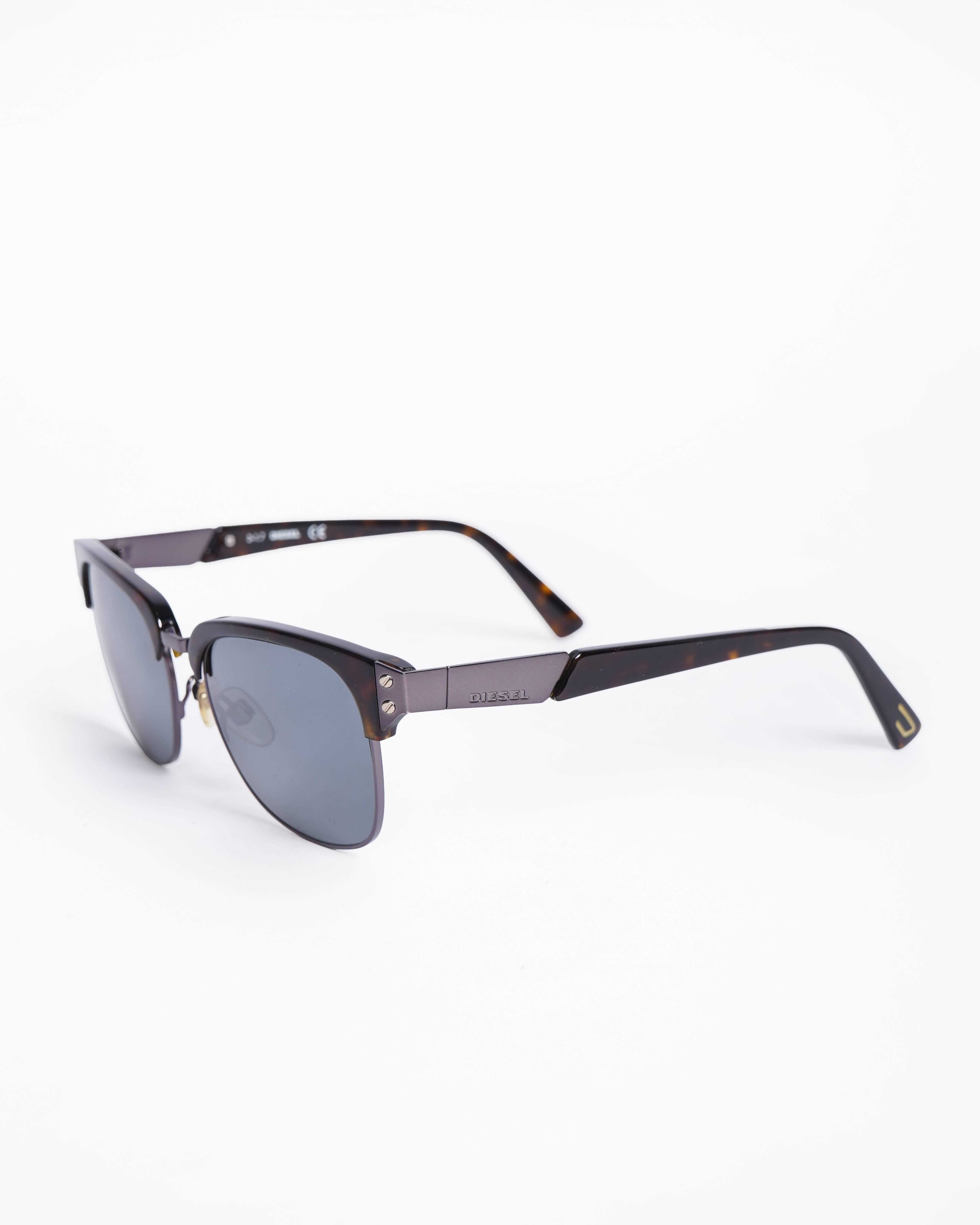 Diesel Rectangular Sunglasses in Havana Brown