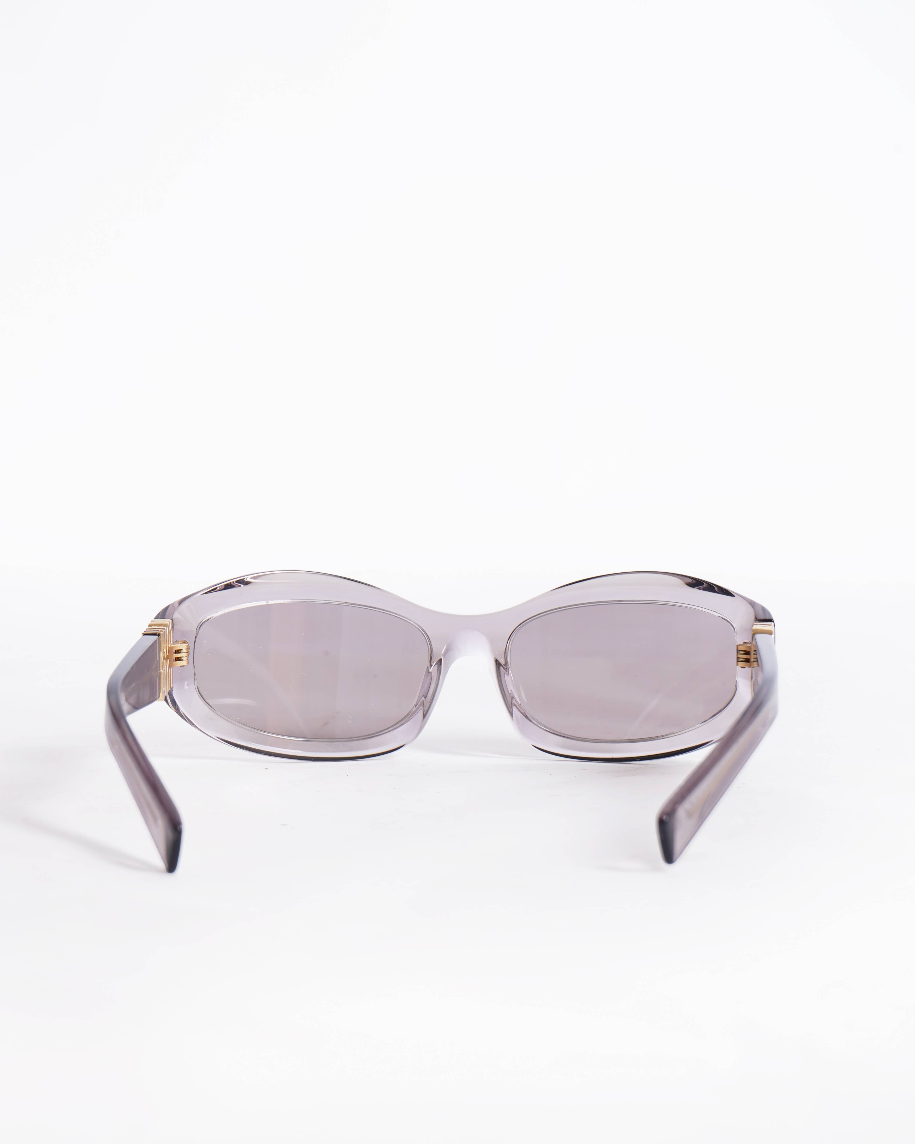 Miu Miu Glimpse Mauve Transparent  Sunglasses