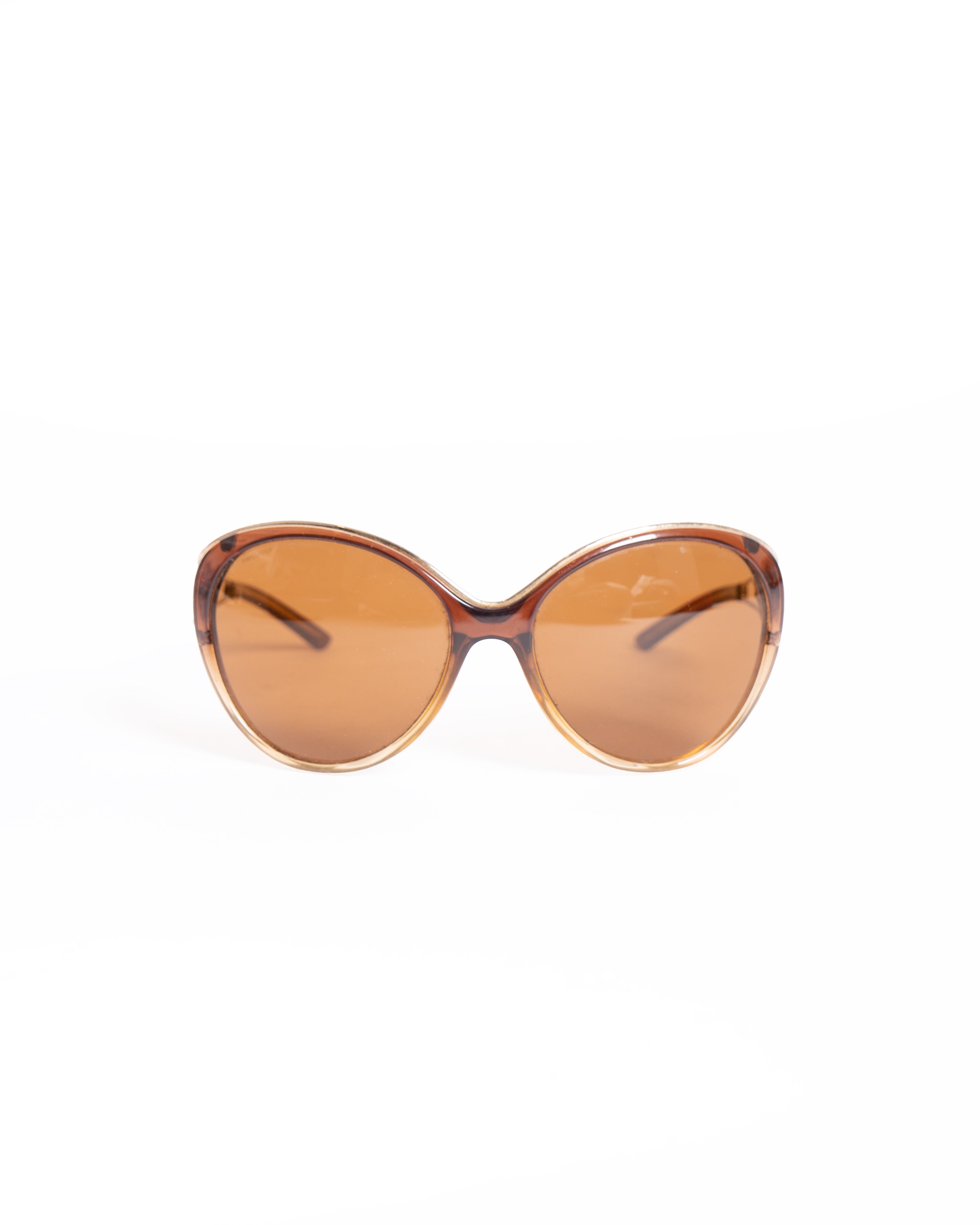 Versace Medusa Brown Gold Gradient Cat Eye Sunglasses