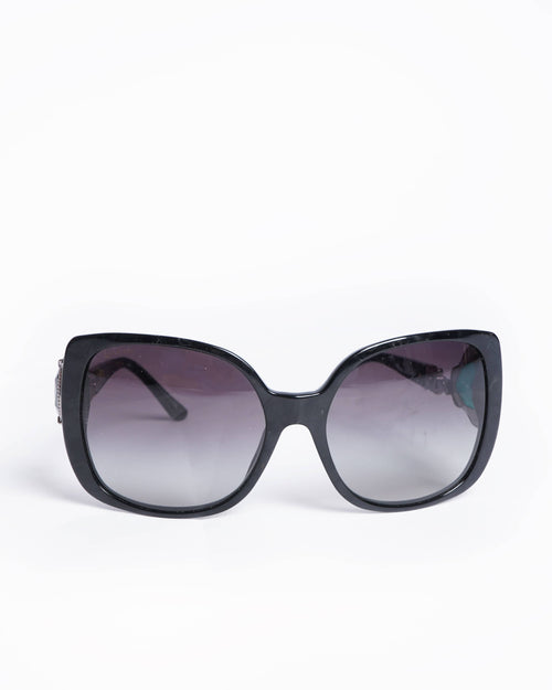 Bvlgari black oversized sunglasses