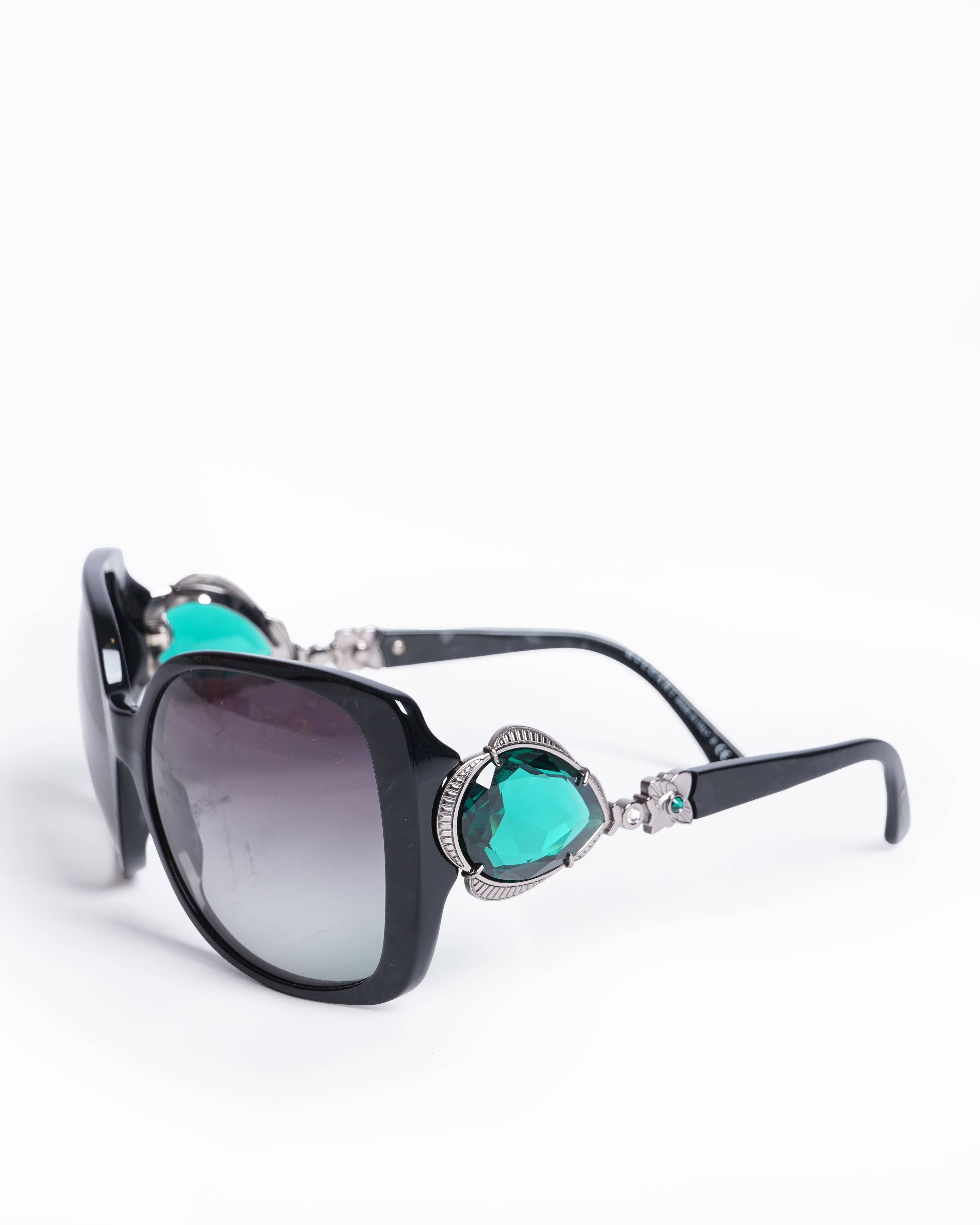 Bvlgari black oversized sunglasses