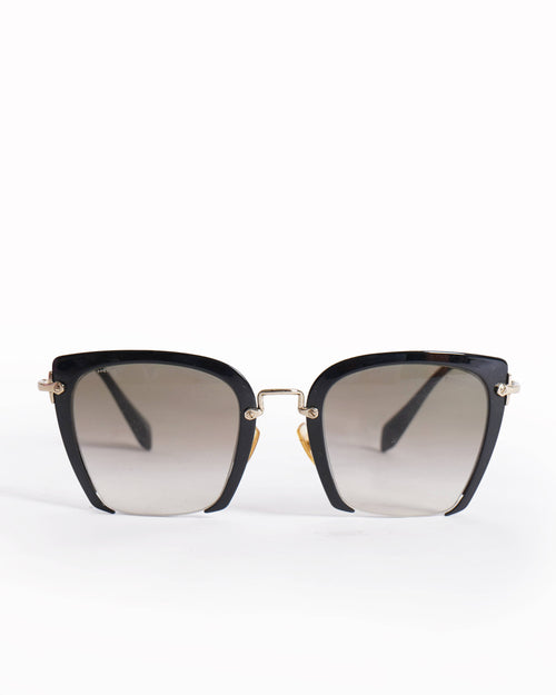 Miu Miu Half-Rim Square Sunglasses