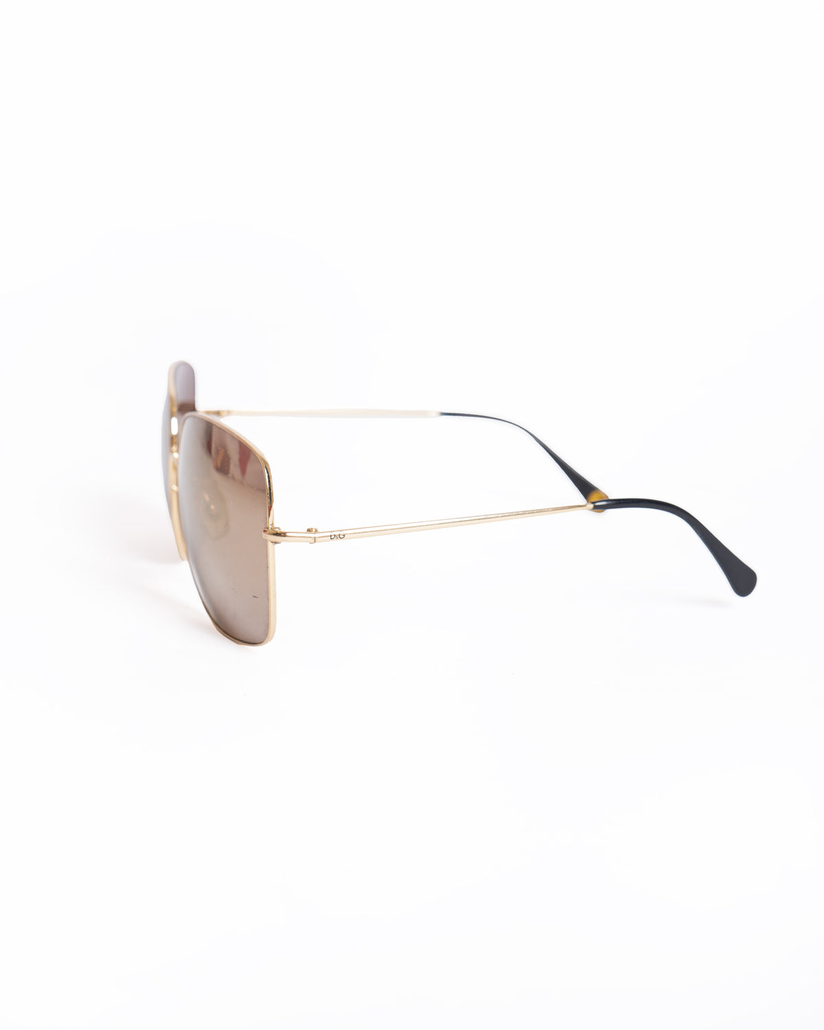 Dolce & Gabbana Gold Frame Oversized Sunglasses