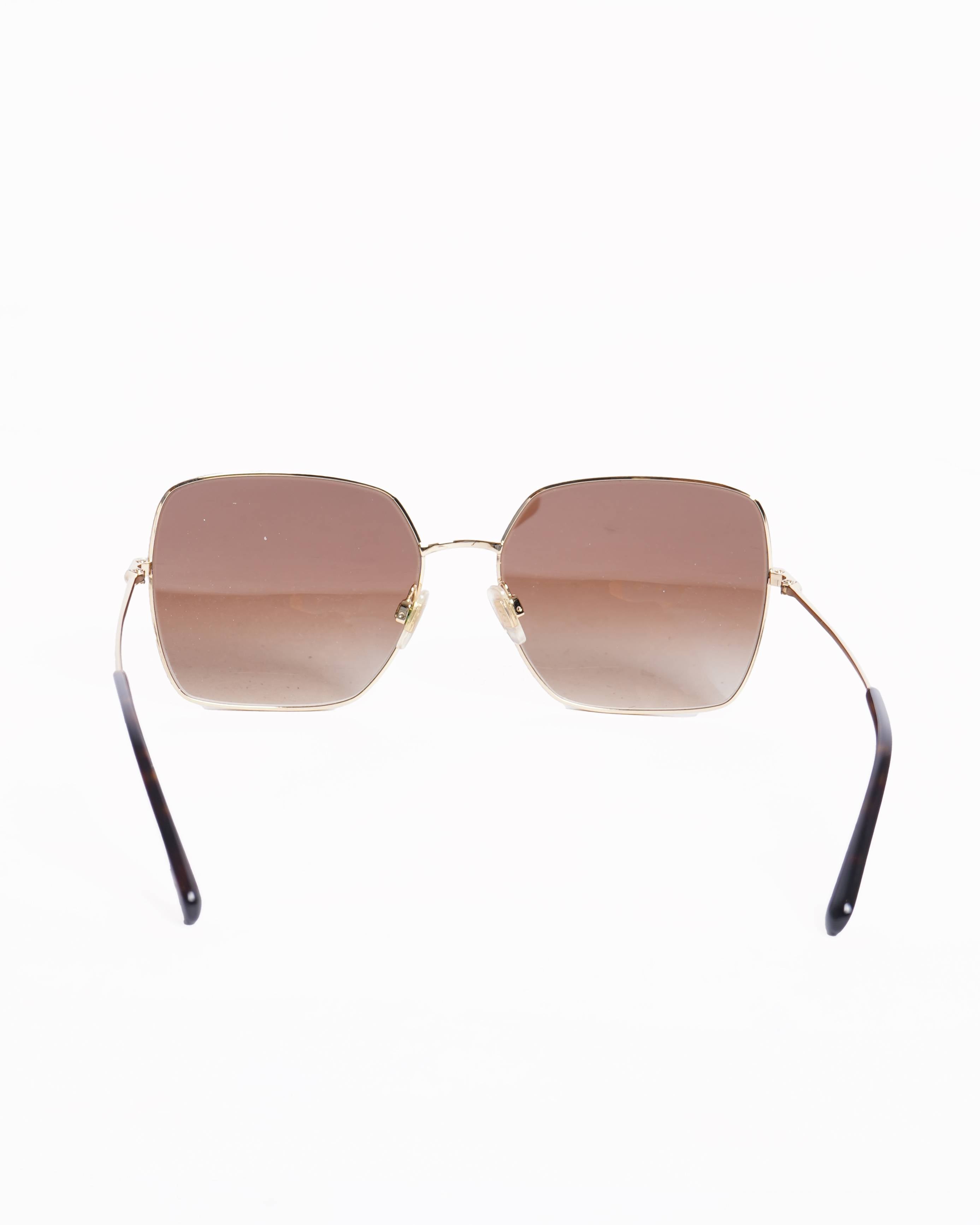 Dolce & Gabbana DG2242 Gold Brown Sunglasses Women's