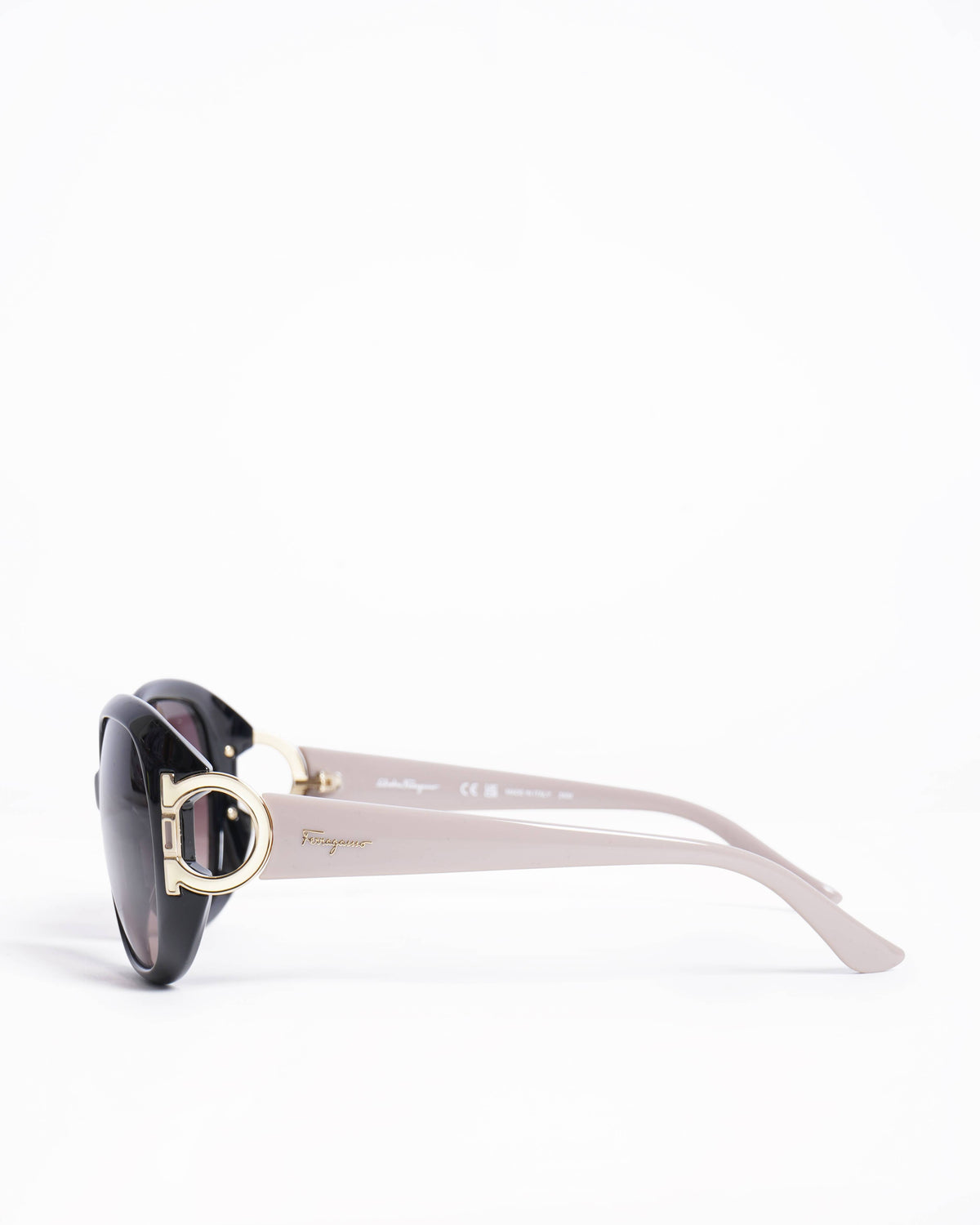 New Salvatore Ferragamo Oversized Black Frame Sunglasses