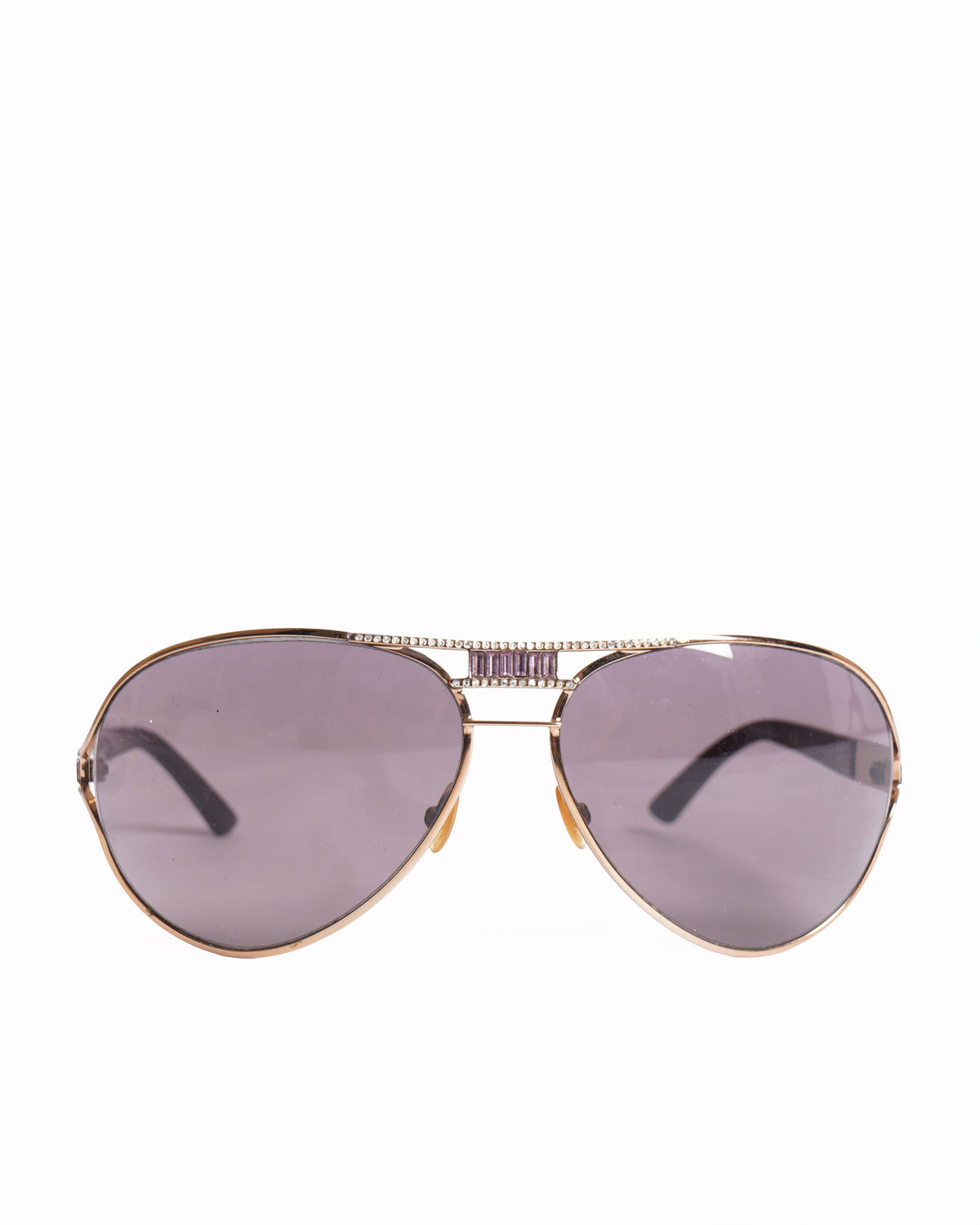 Valentino Gold Tone Women's Aviator Sunglasses