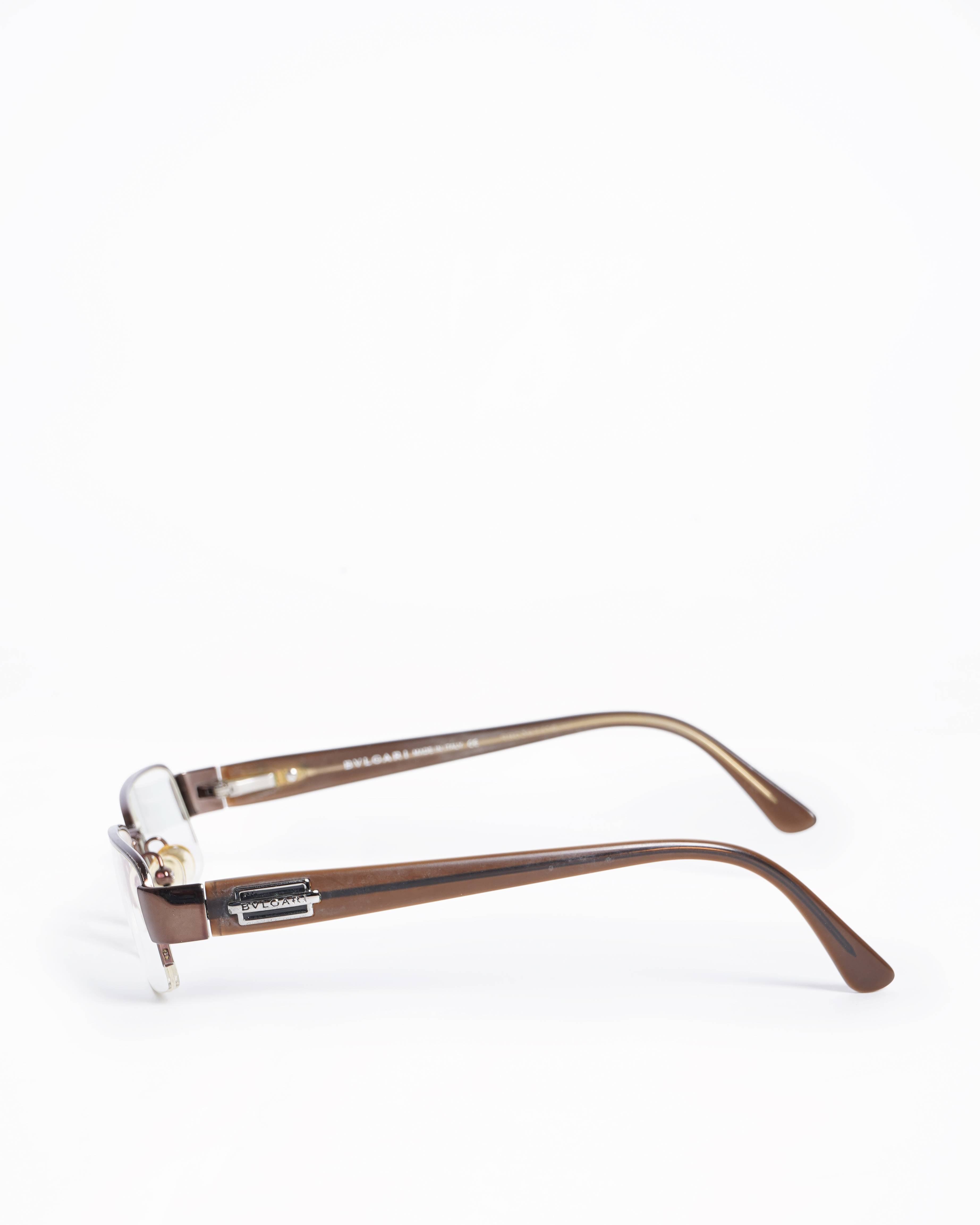 Bvlgari Semi-rimless Optical Eyeglasses