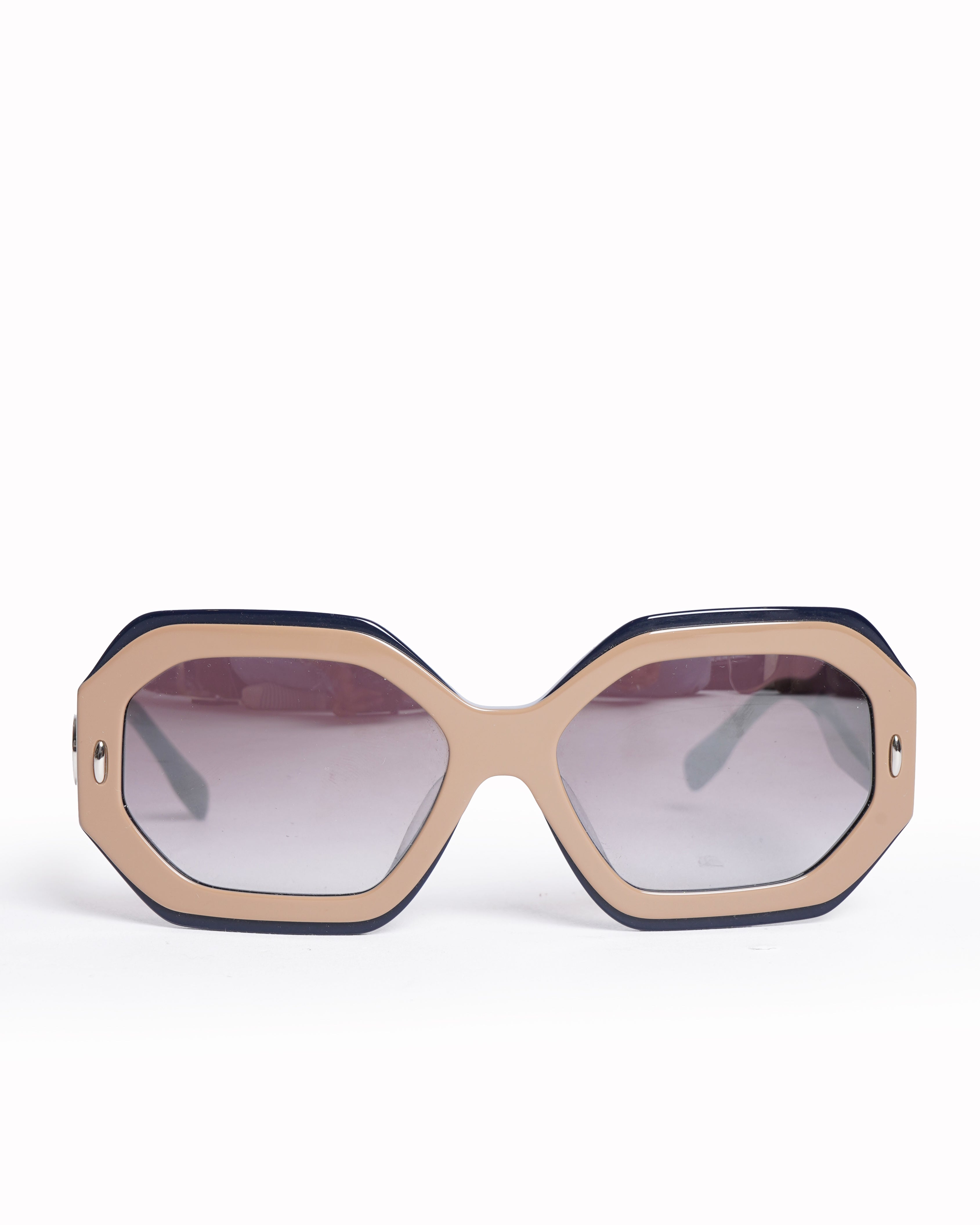 New Tory Burch Women's Miller Geometric Color-block Sunglasses