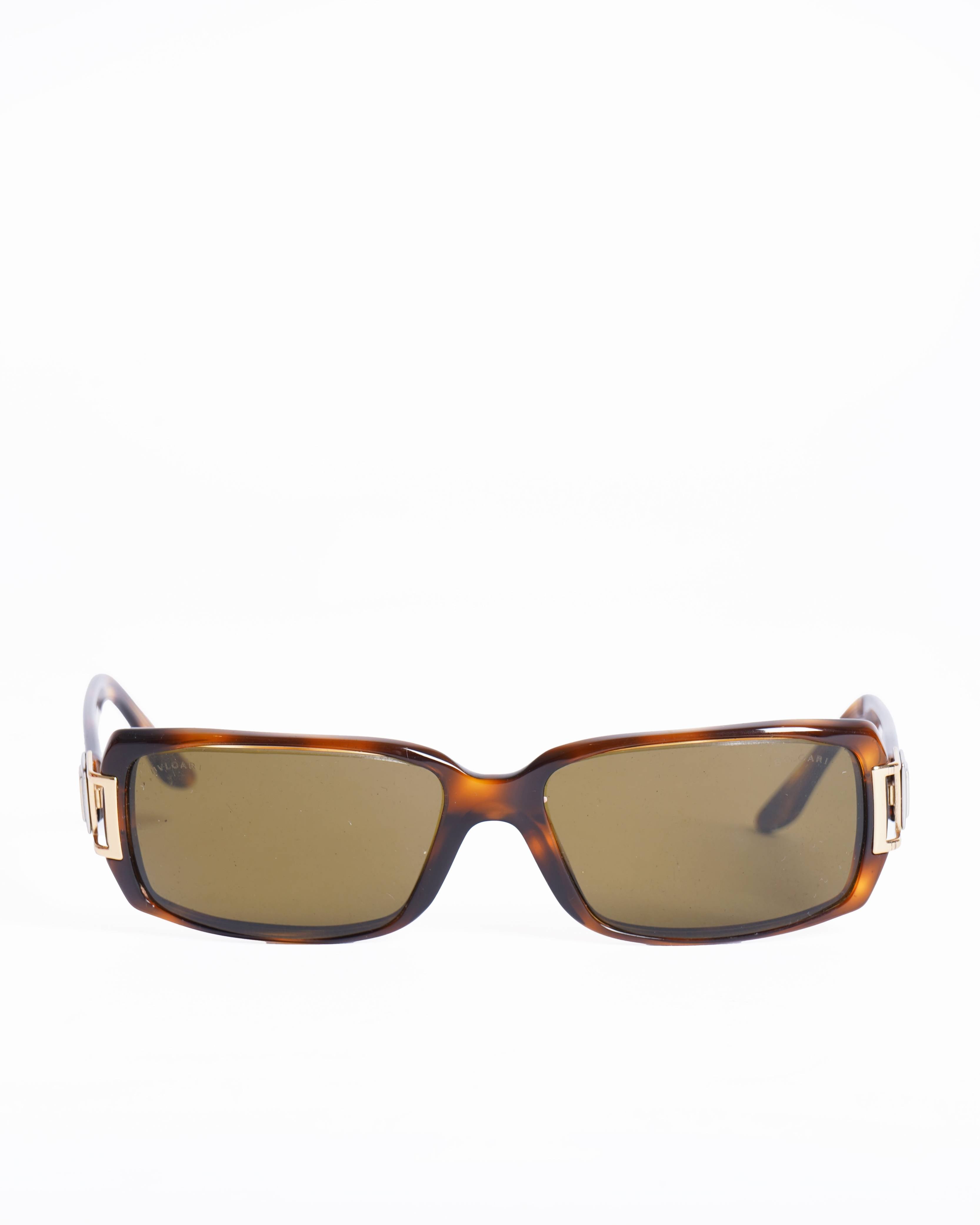 Bvlgari Women's Rectangular Sunglasses In Brown Frame