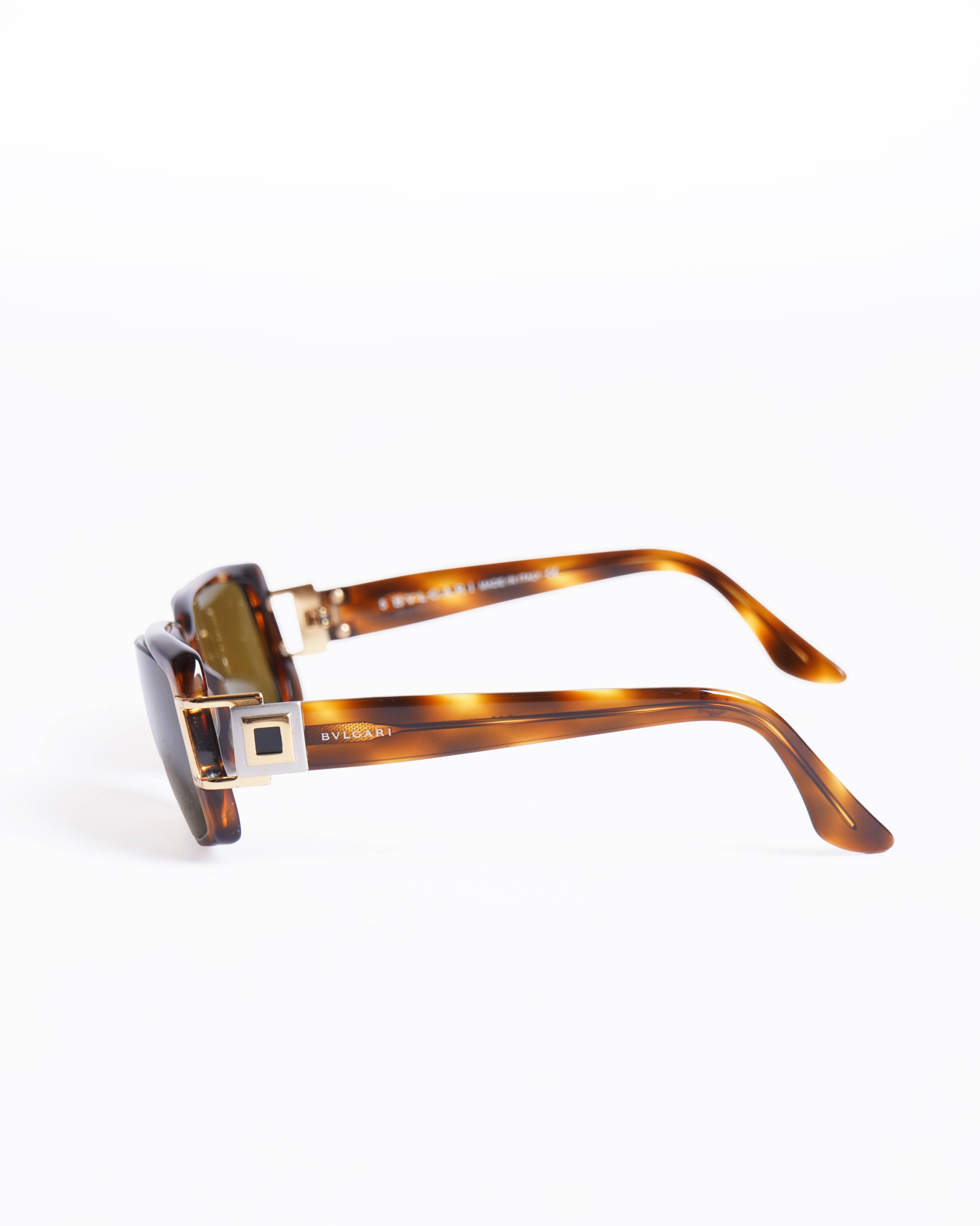Bvlgari Women's Rectangular Sunglasses In Brown Frame
