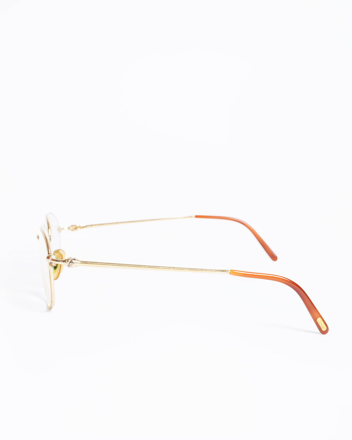 Vintage Rare Cartier Unisex Gold Plated Oval Glasses