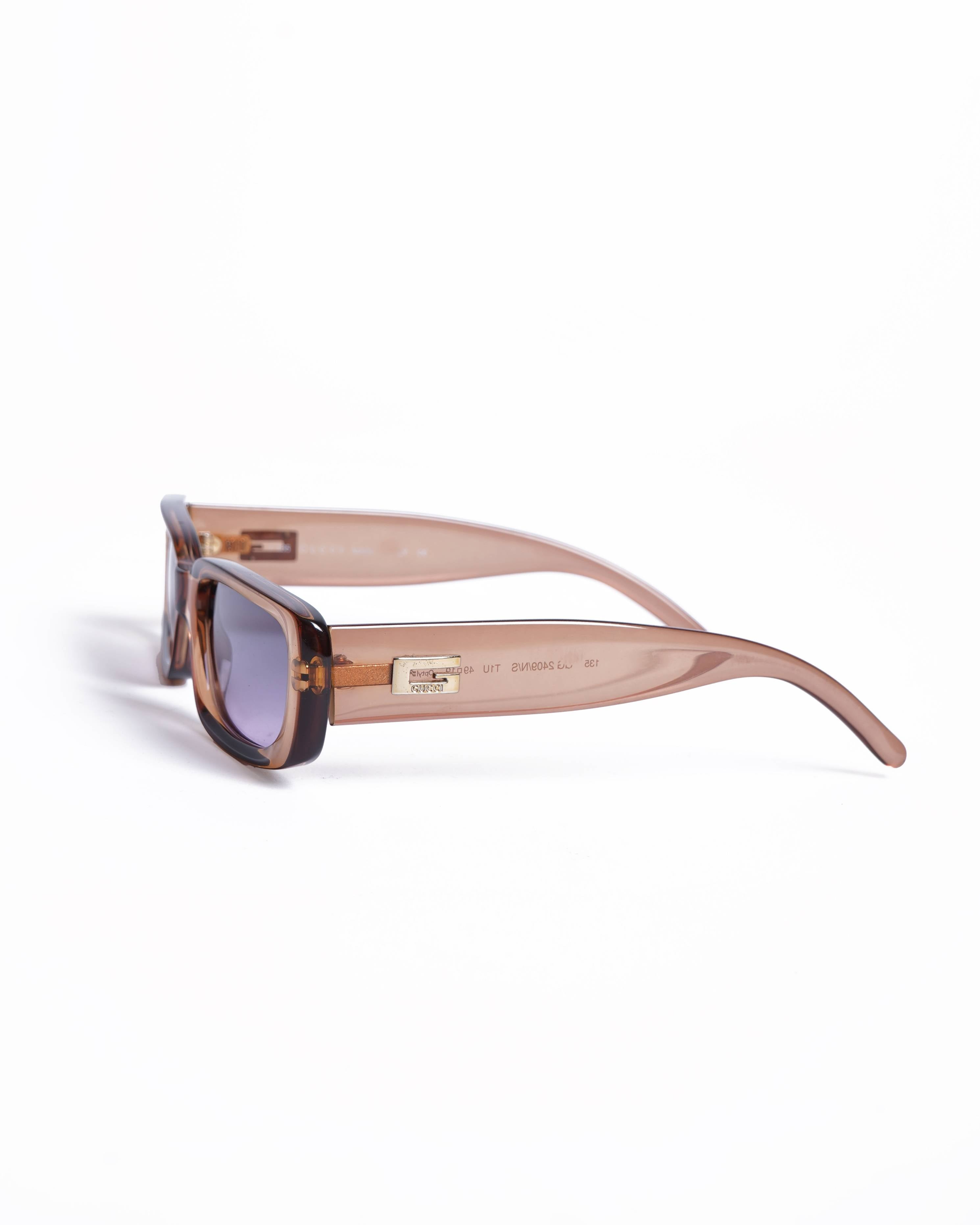 Gucci Sunglasses Vintage Brown Honey Transparent