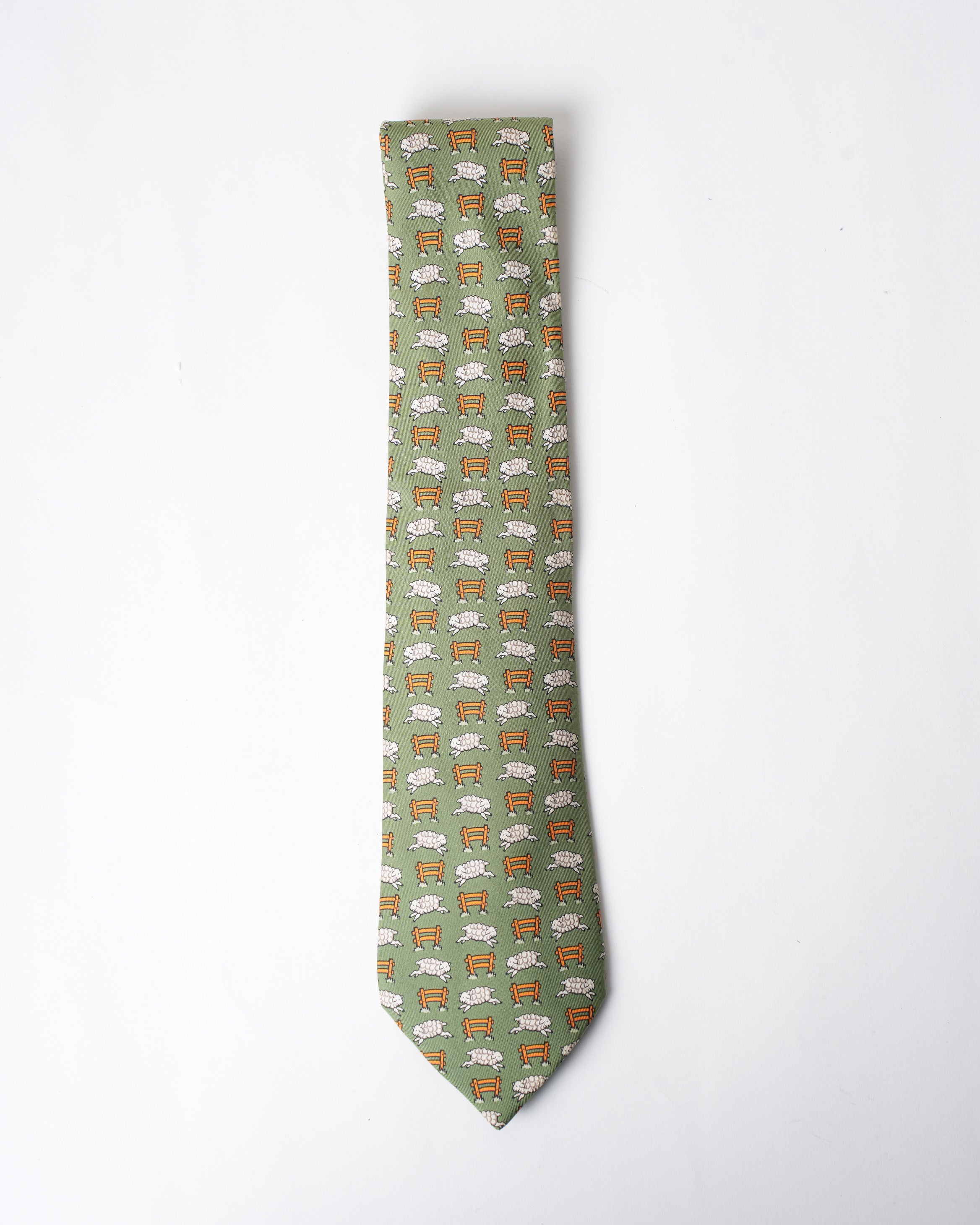 Hermes Fency Sheep Tie