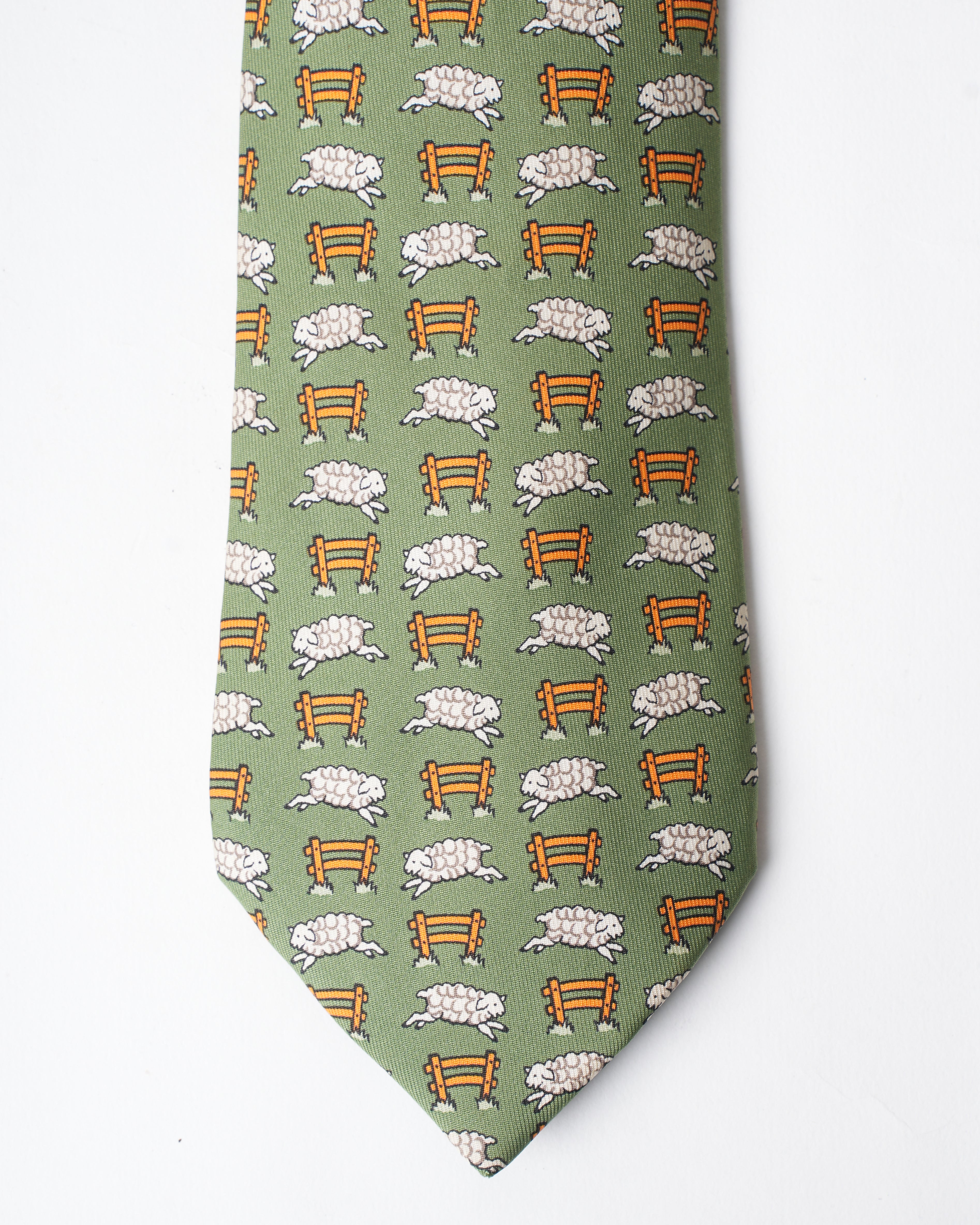 Hermes Fency Sheep Tie