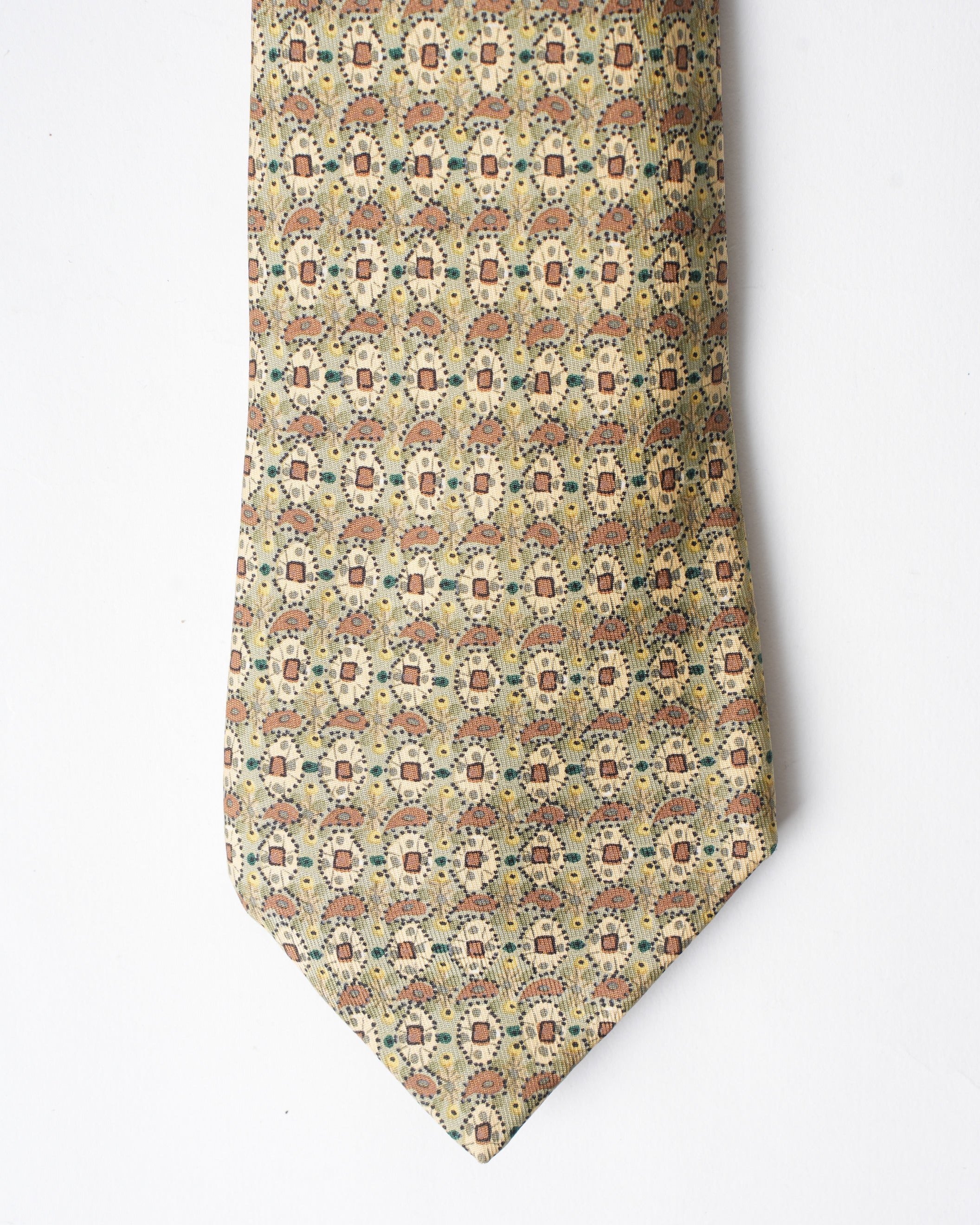 Hermes Geometric Green Tie