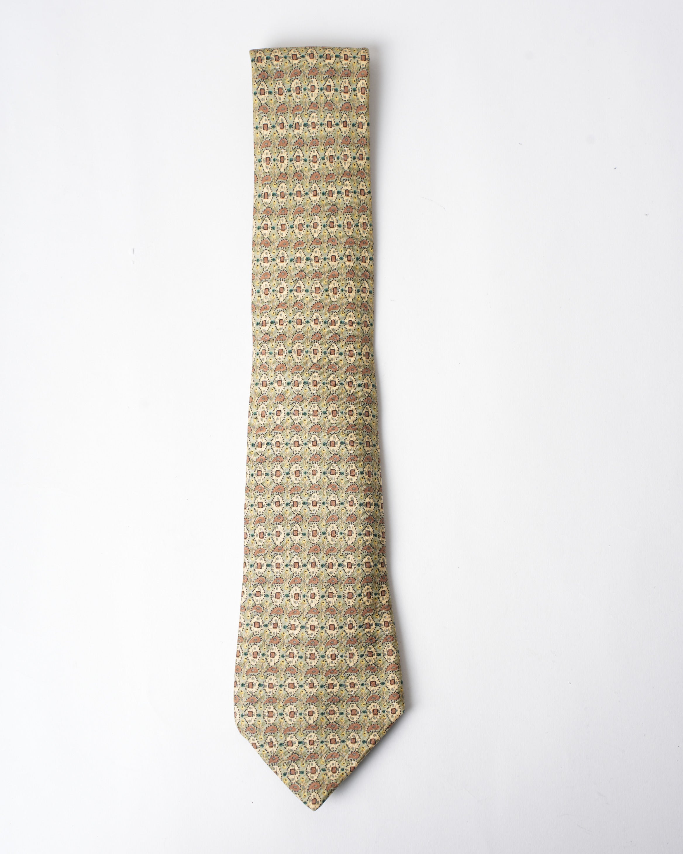 Hermes Geometric Green Tie