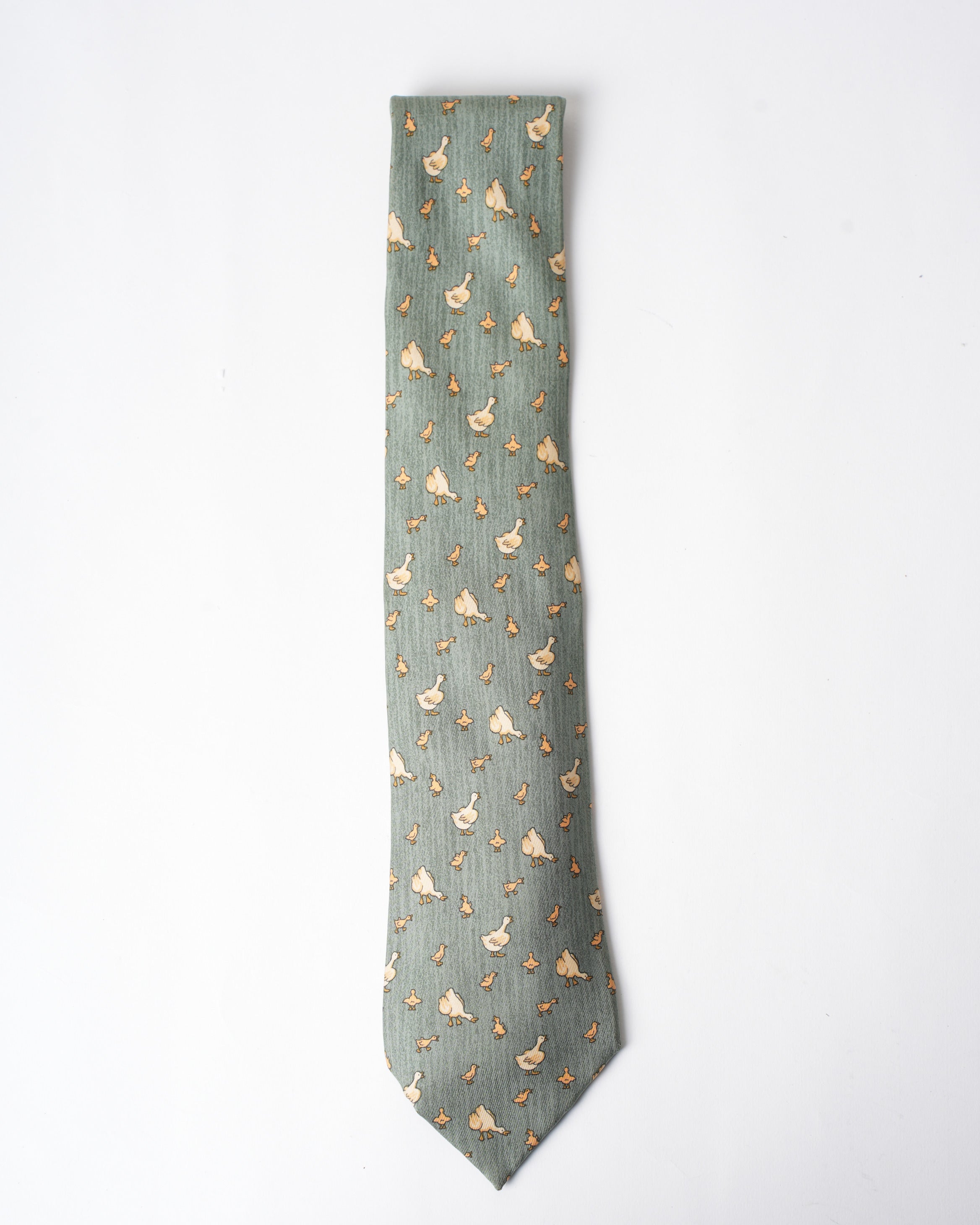 Hermes Green Duck Tie