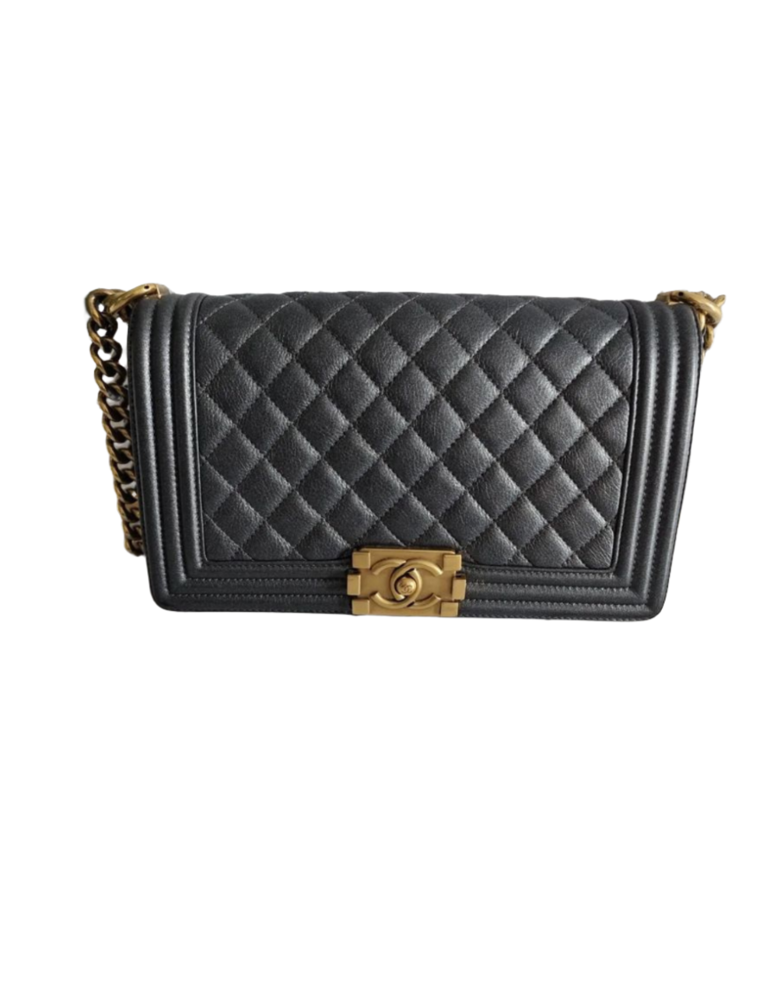 Chanel Le boy in Black with gold hardware