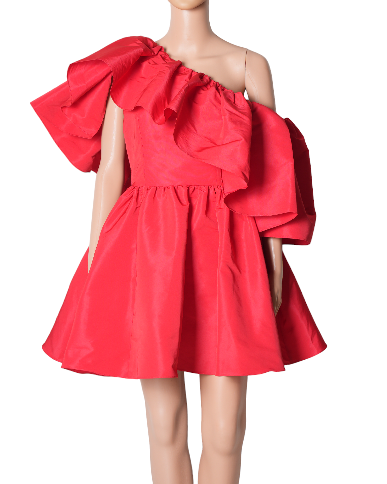 Alexander Mc Queen Red Ruffle Mini Dress