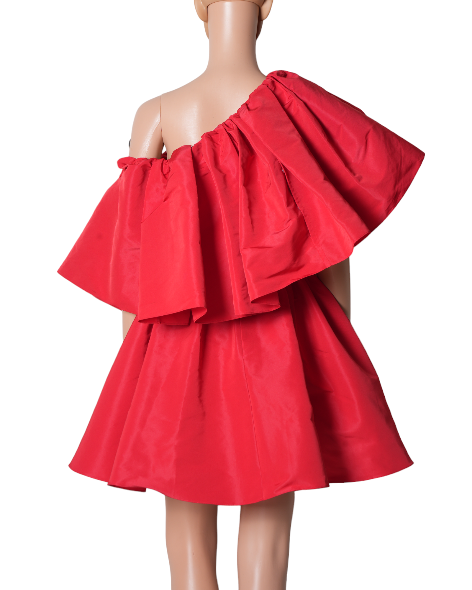 Alexander Mc Queen Red Ruffle Mini Dress