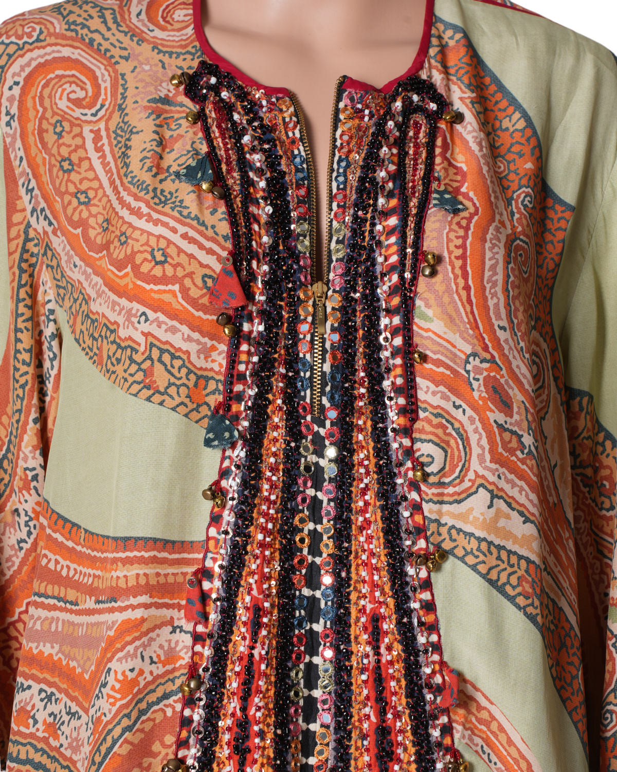 Aseem Kapoor Ash Green Natural Crepe Printed Sharara Set