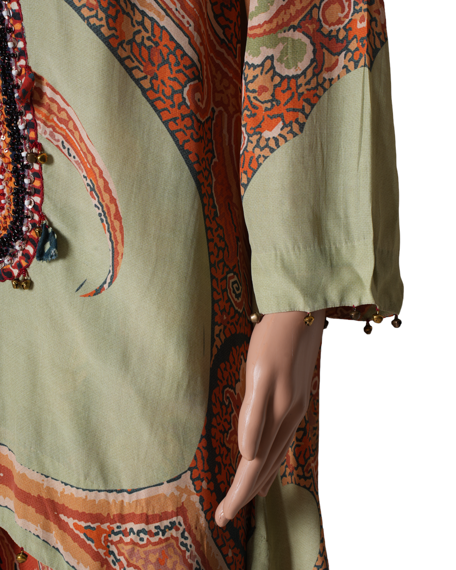 Aseem Kapoor Ash Green Natural Crepe Printed Sharara Set