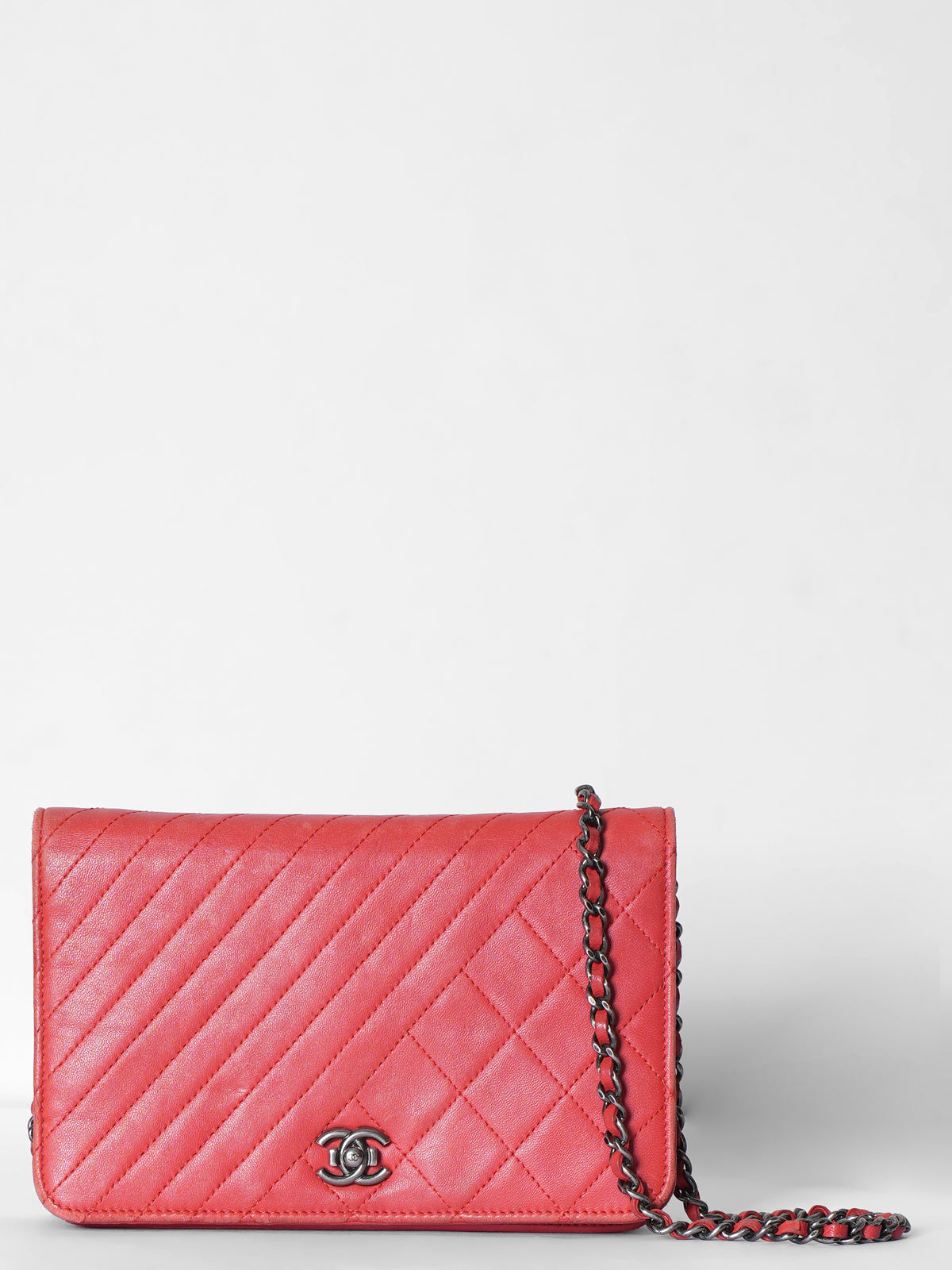 Chanel Quilted Coco Boy Wallet + Chain Bag