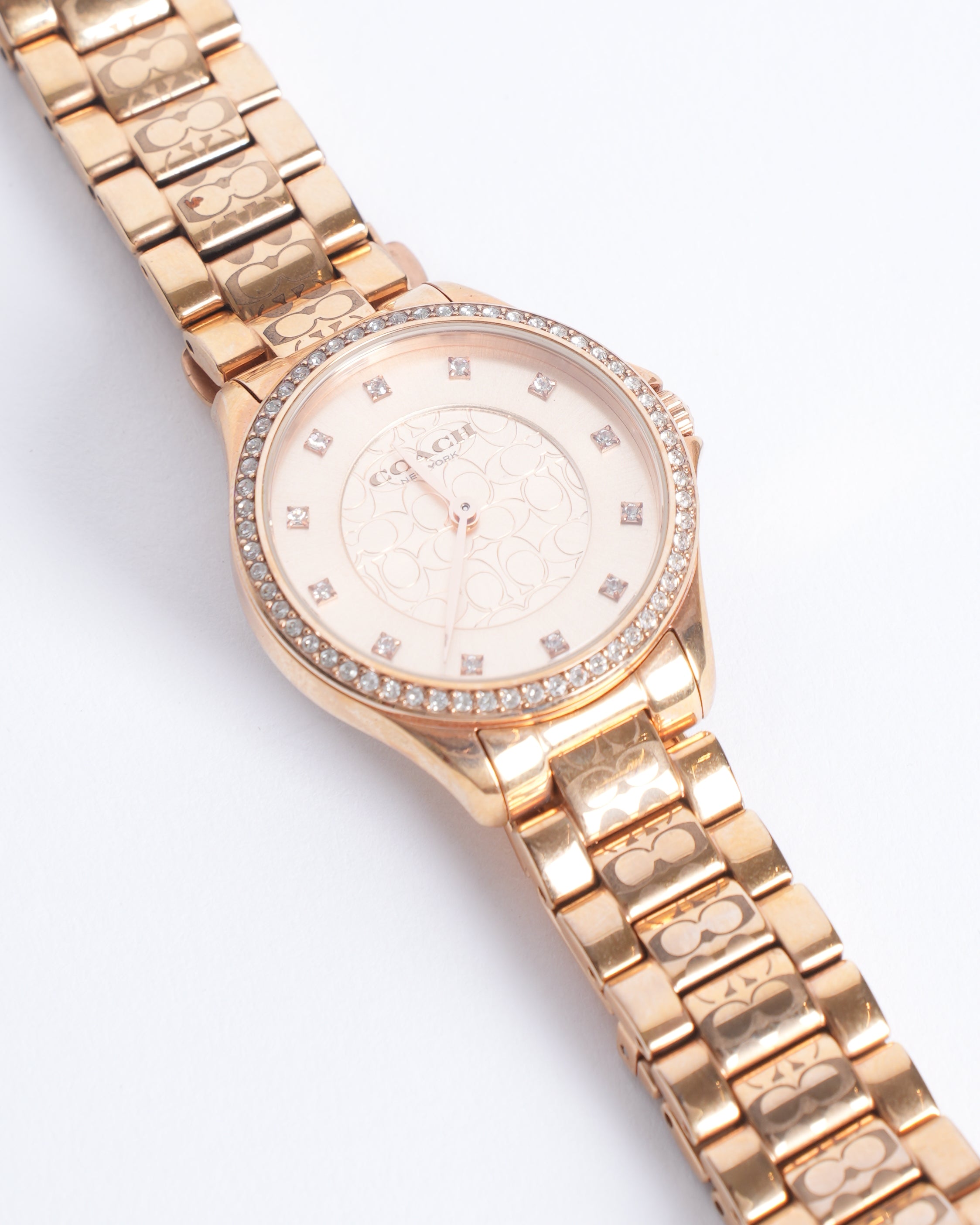 New Coach CC Engraved Gold Tone Watch