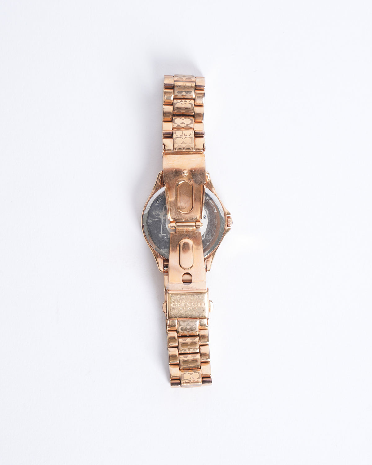 New Coach CC Engraved Gold Tone Watch