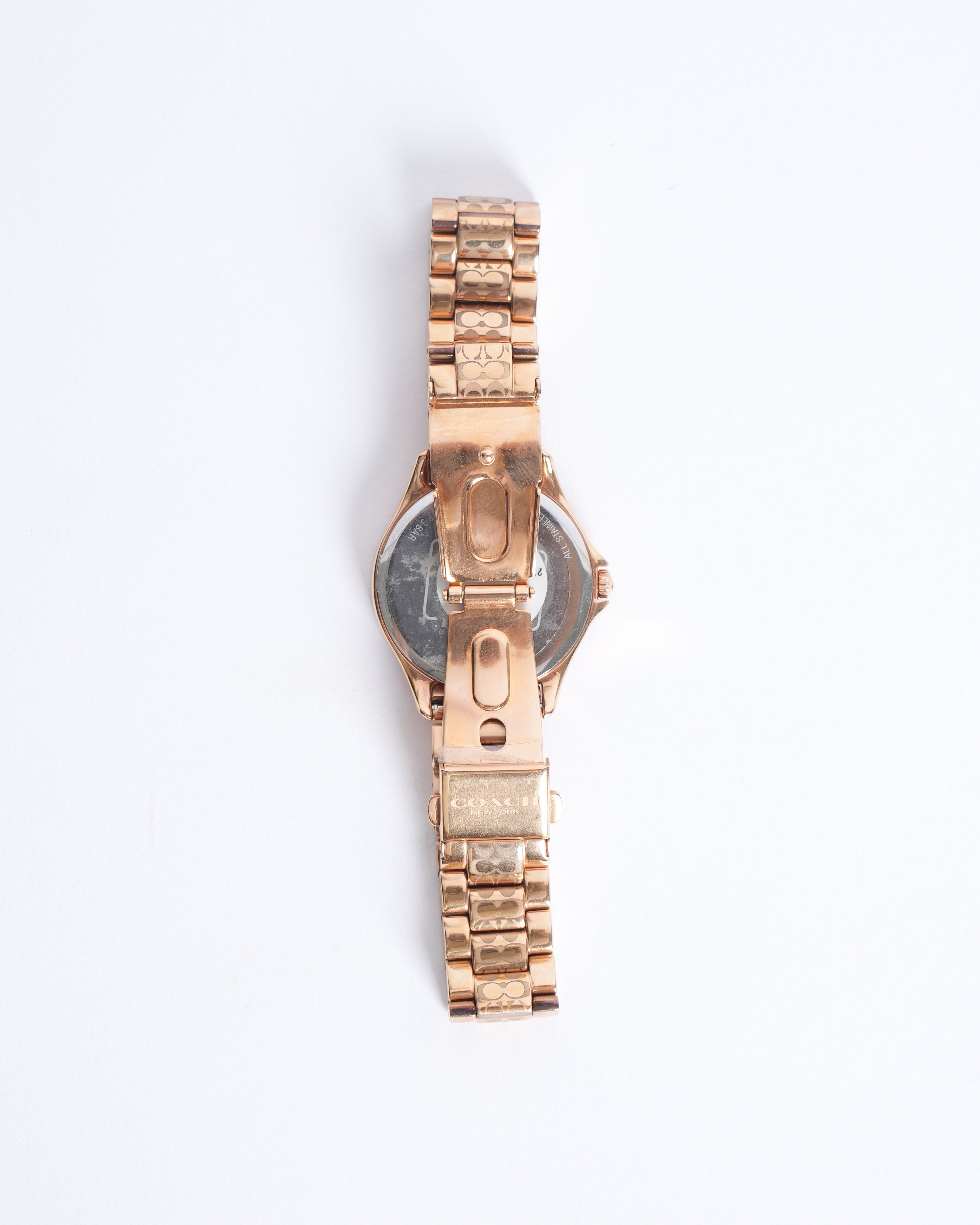 New Coach CC Engraved Gold Tone Watch