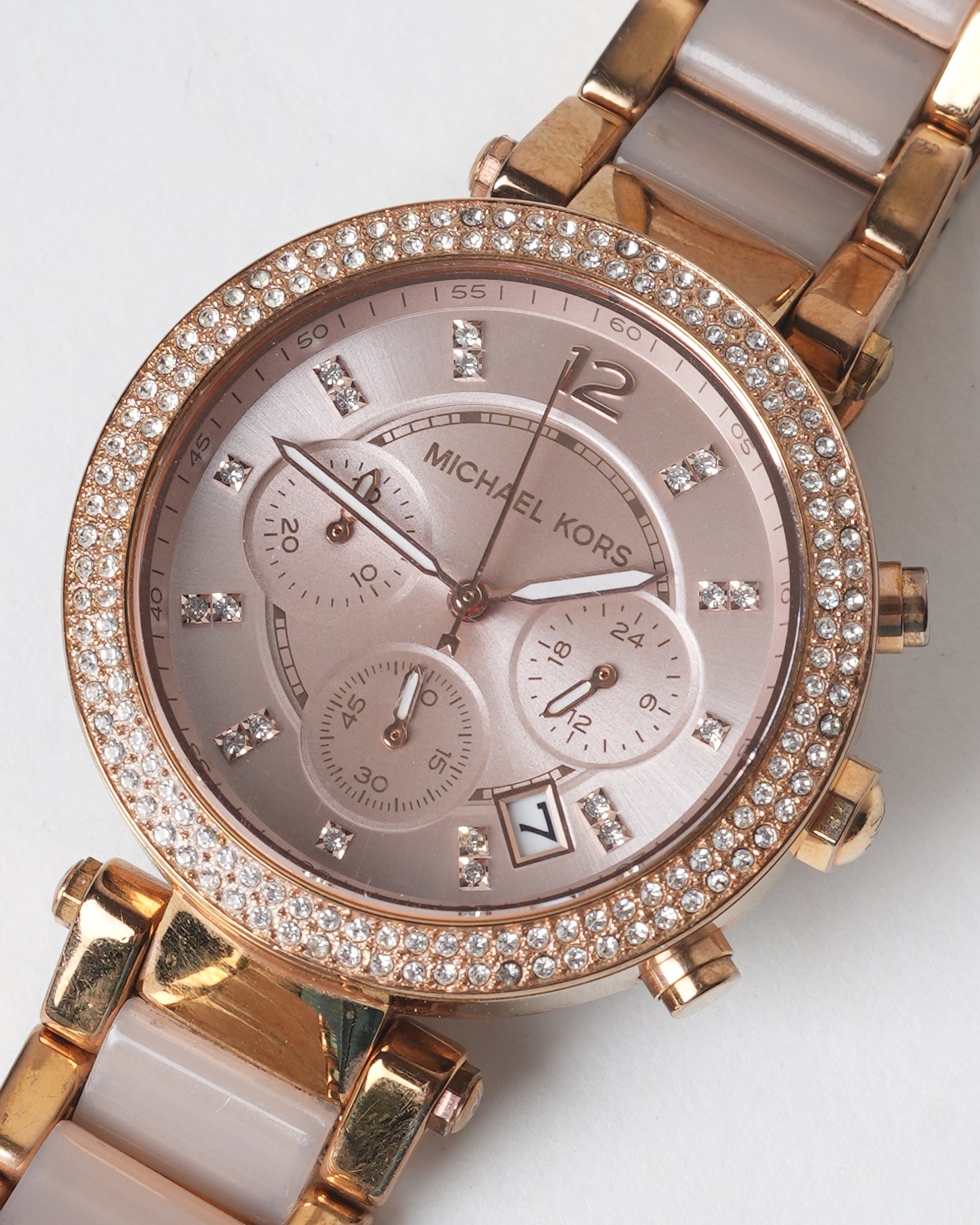 Michael Kors Resin Analog Rose Dial Women Watch