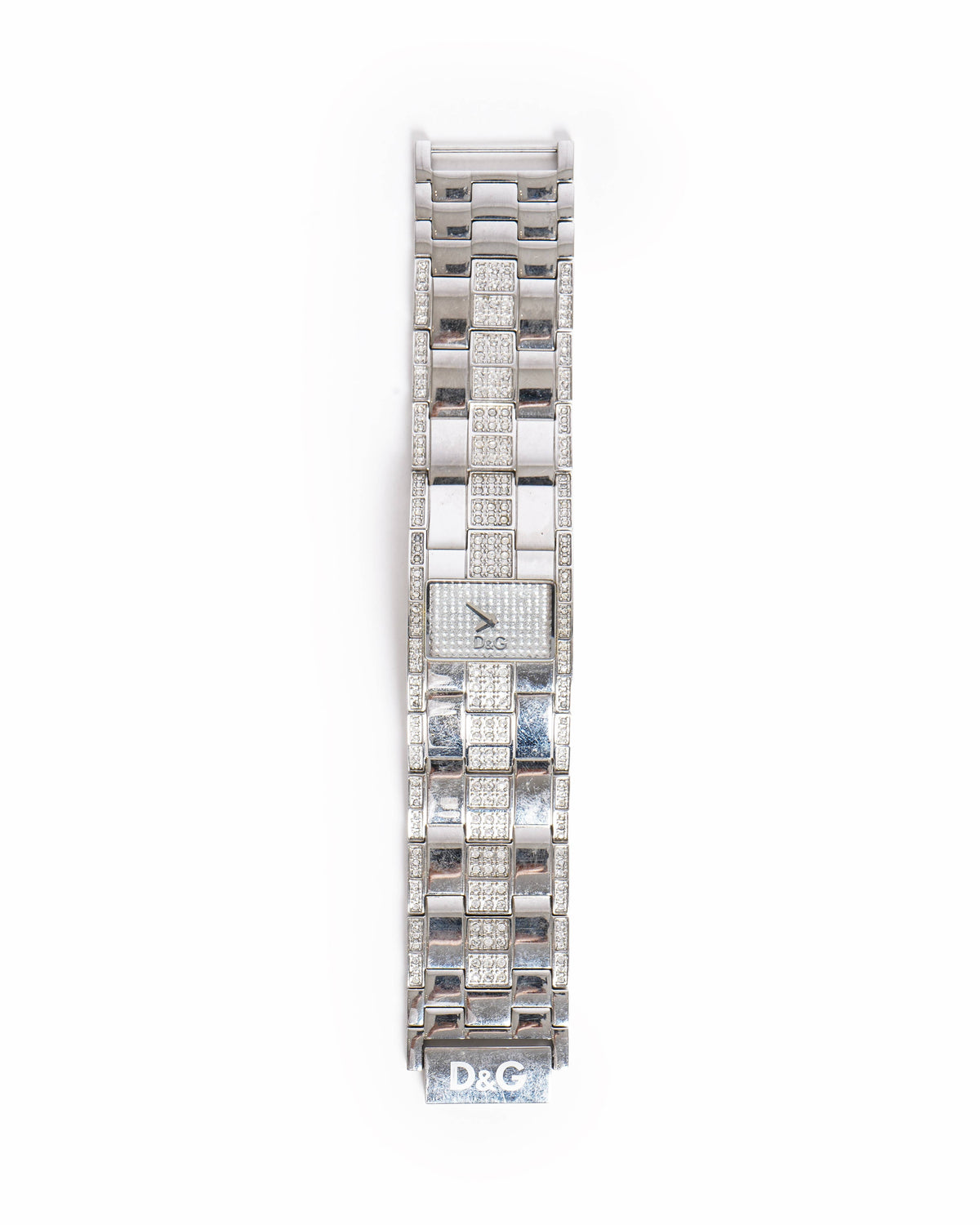 Dolce & Gabbana Stainless Steel Band Rectangle Wristwatch