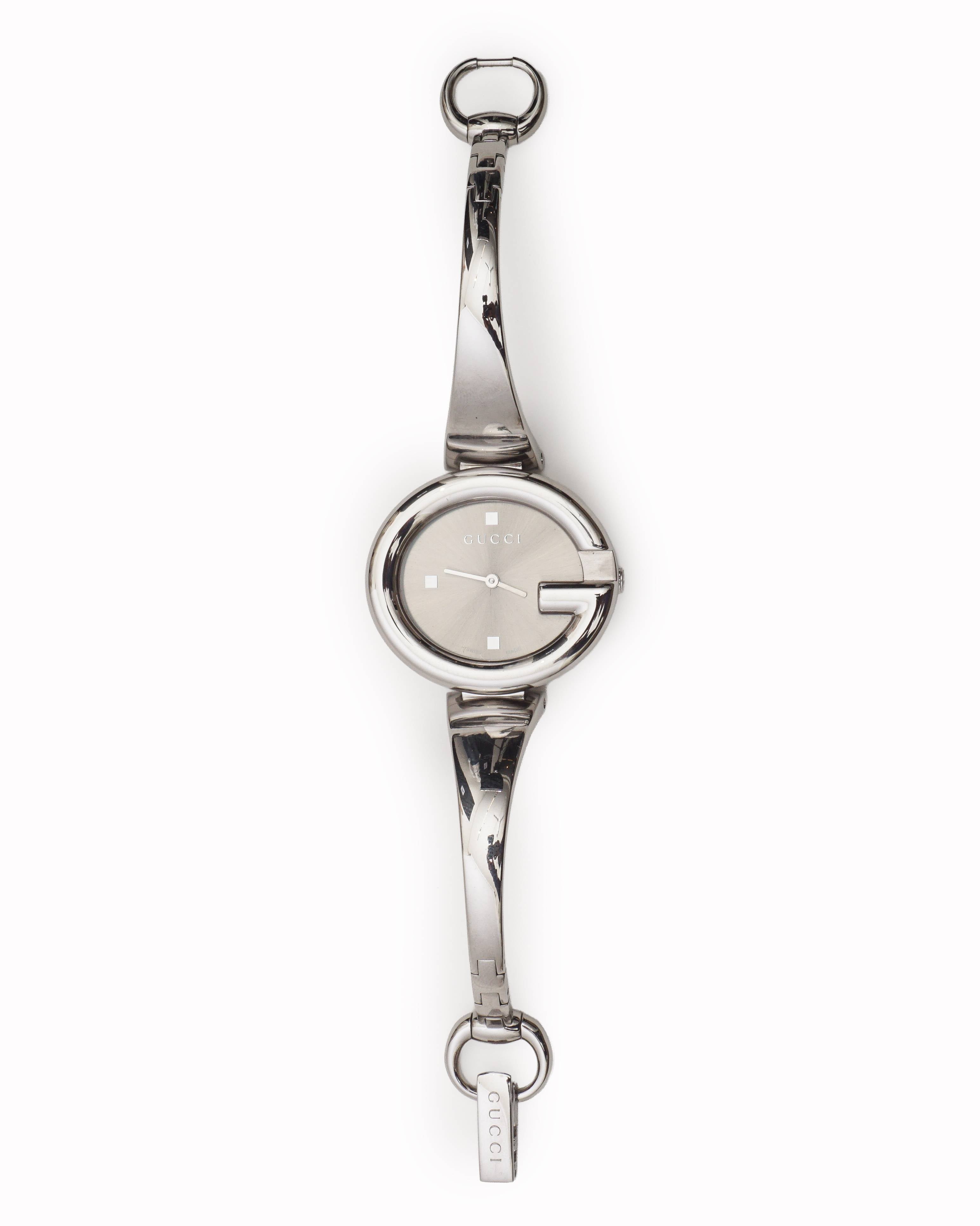 Gucci Guccissima Stainless Steel Women's Bangle Watch