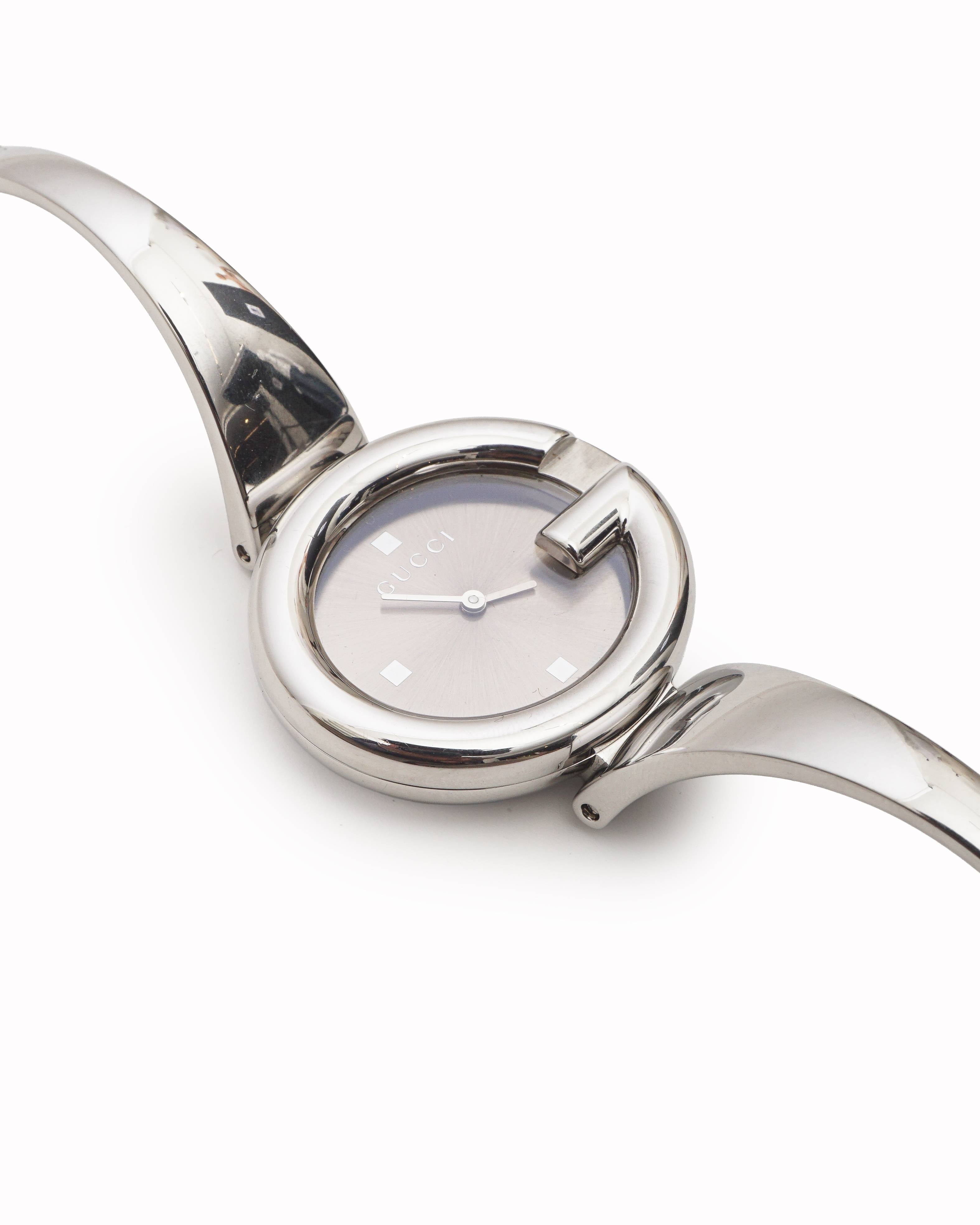 Gucci Guccissima Stainless Steel Women's Bangle Watch