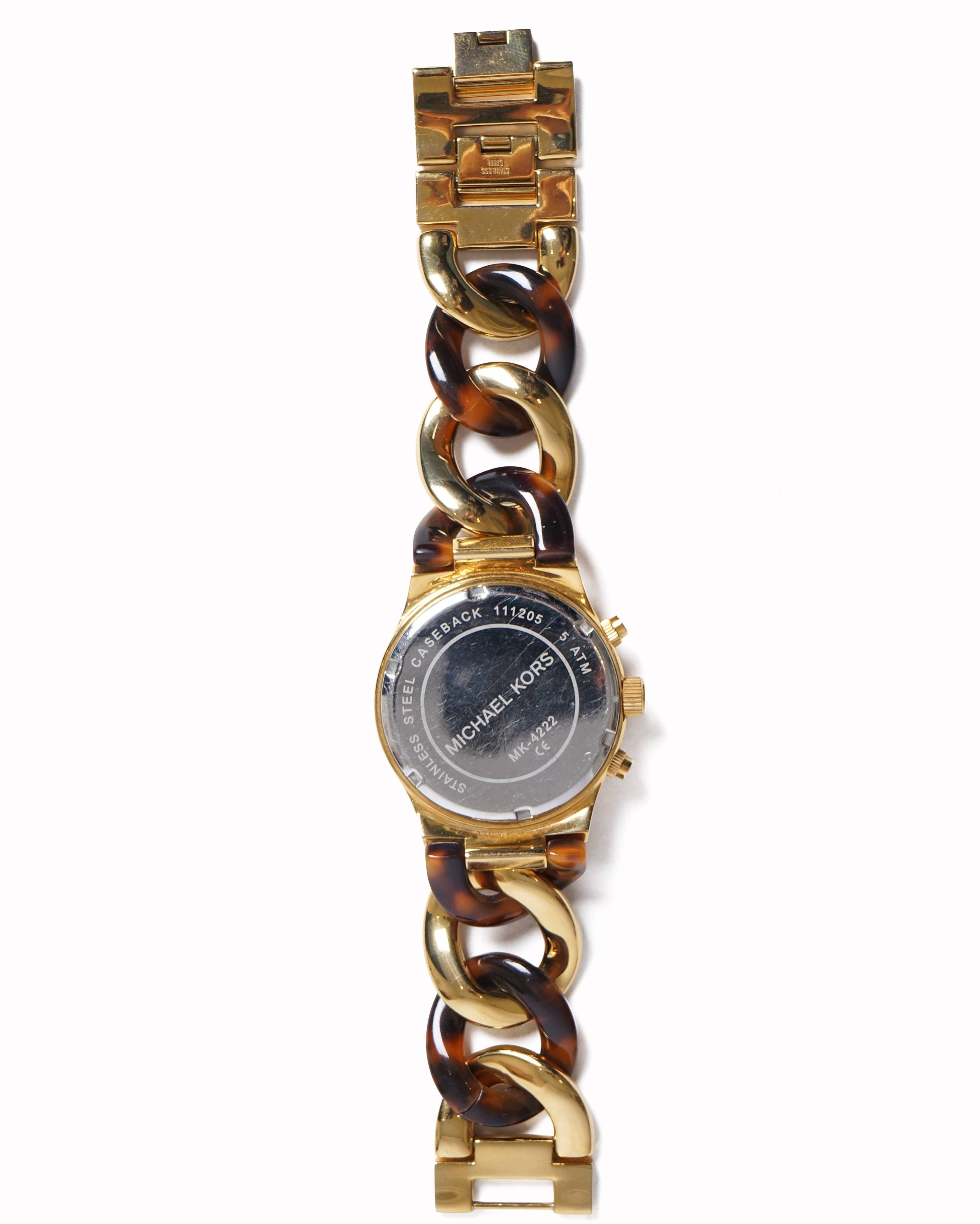 Michael Kors Gold-Tone & Tortoiseshell brown watch