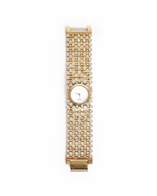 Dolce & Gabbana Gold Crystal Bracelet Watch
