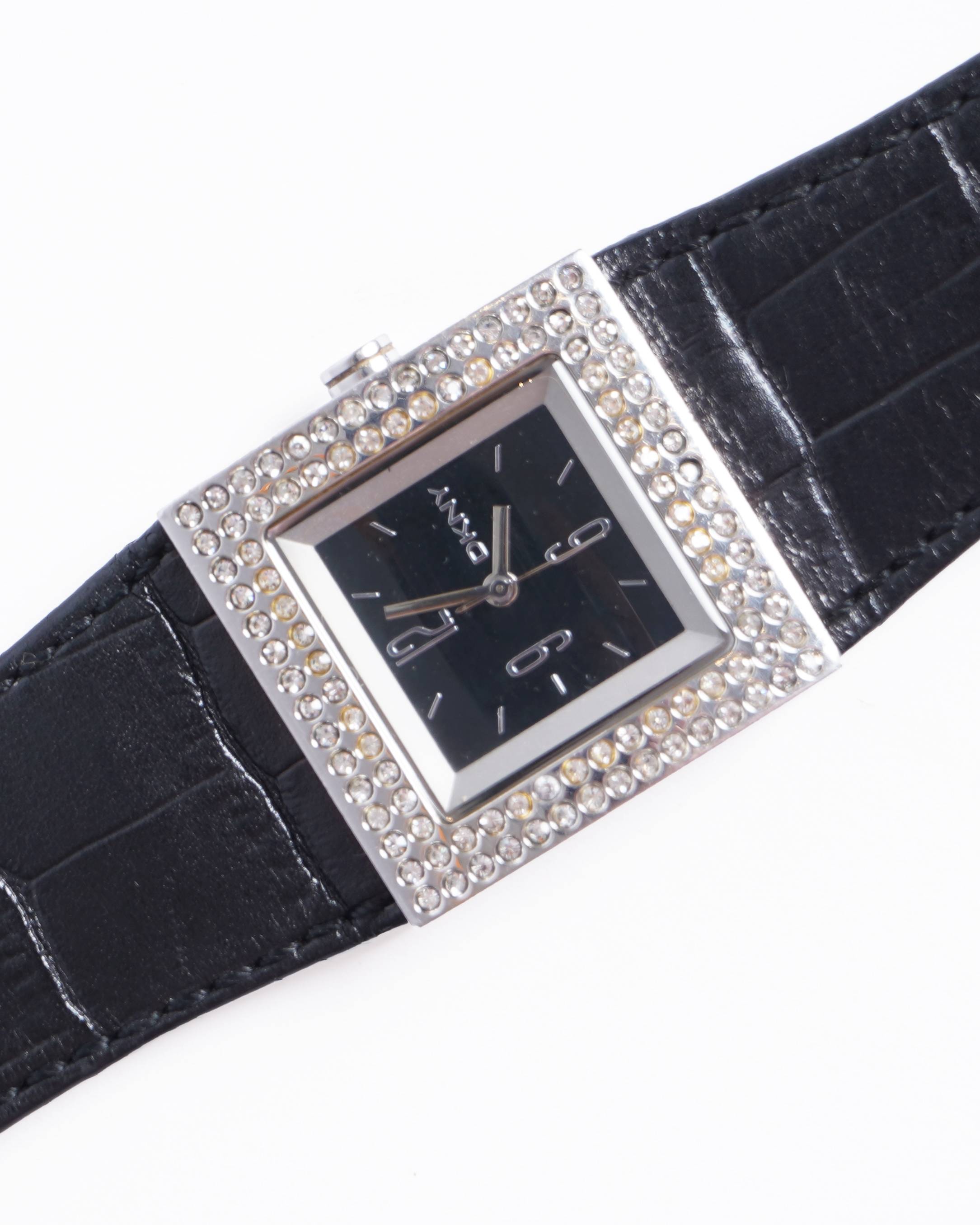 DKNY Women's Embossed Belt Watch With Crystal Detailing