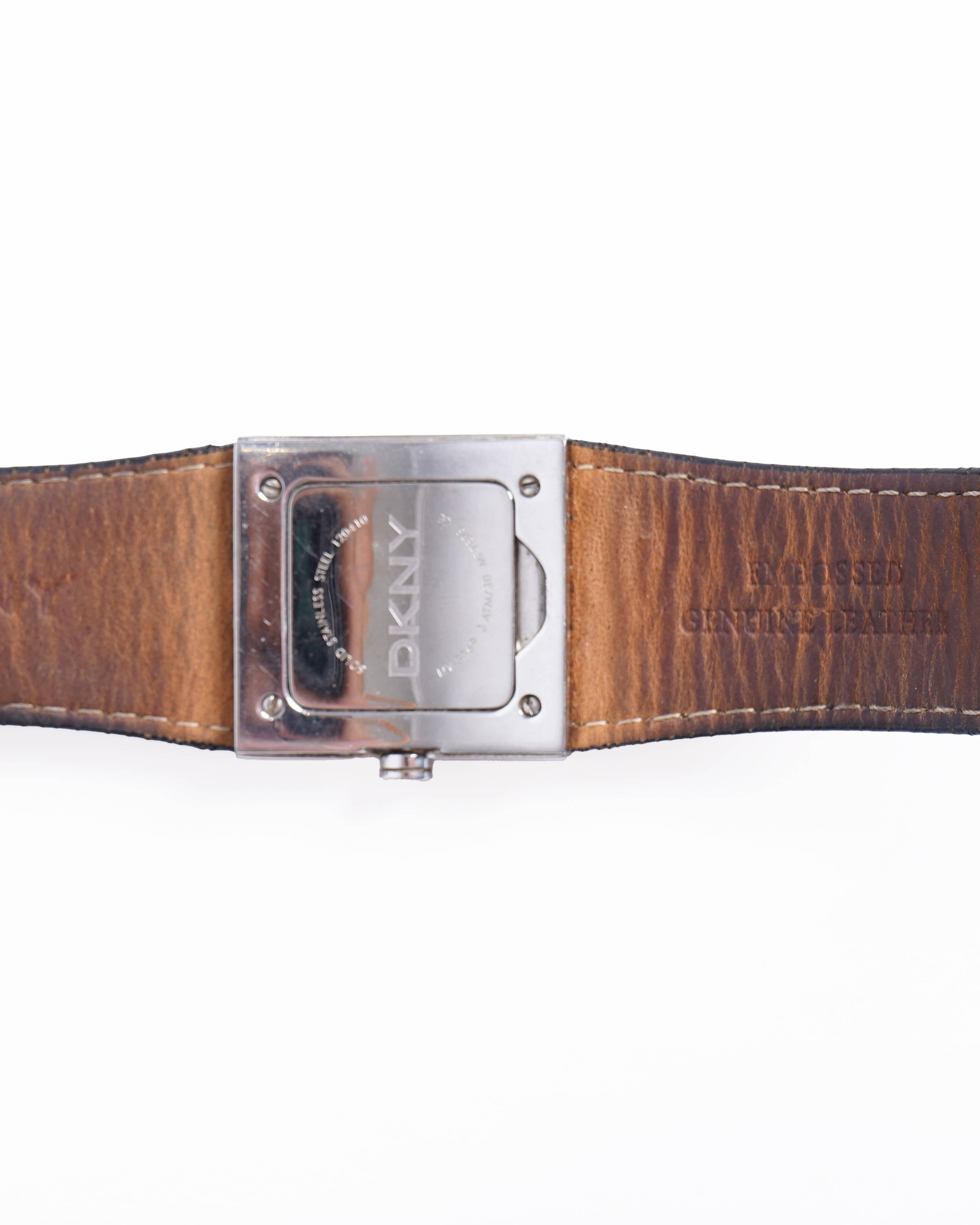 DKNY Women's Embossed Belt Watch With Crystal Detailing