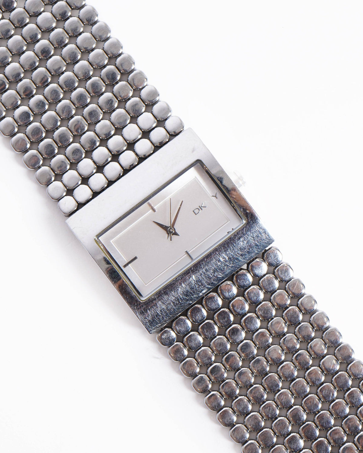 DKNY mesh analog studded bracelet watch