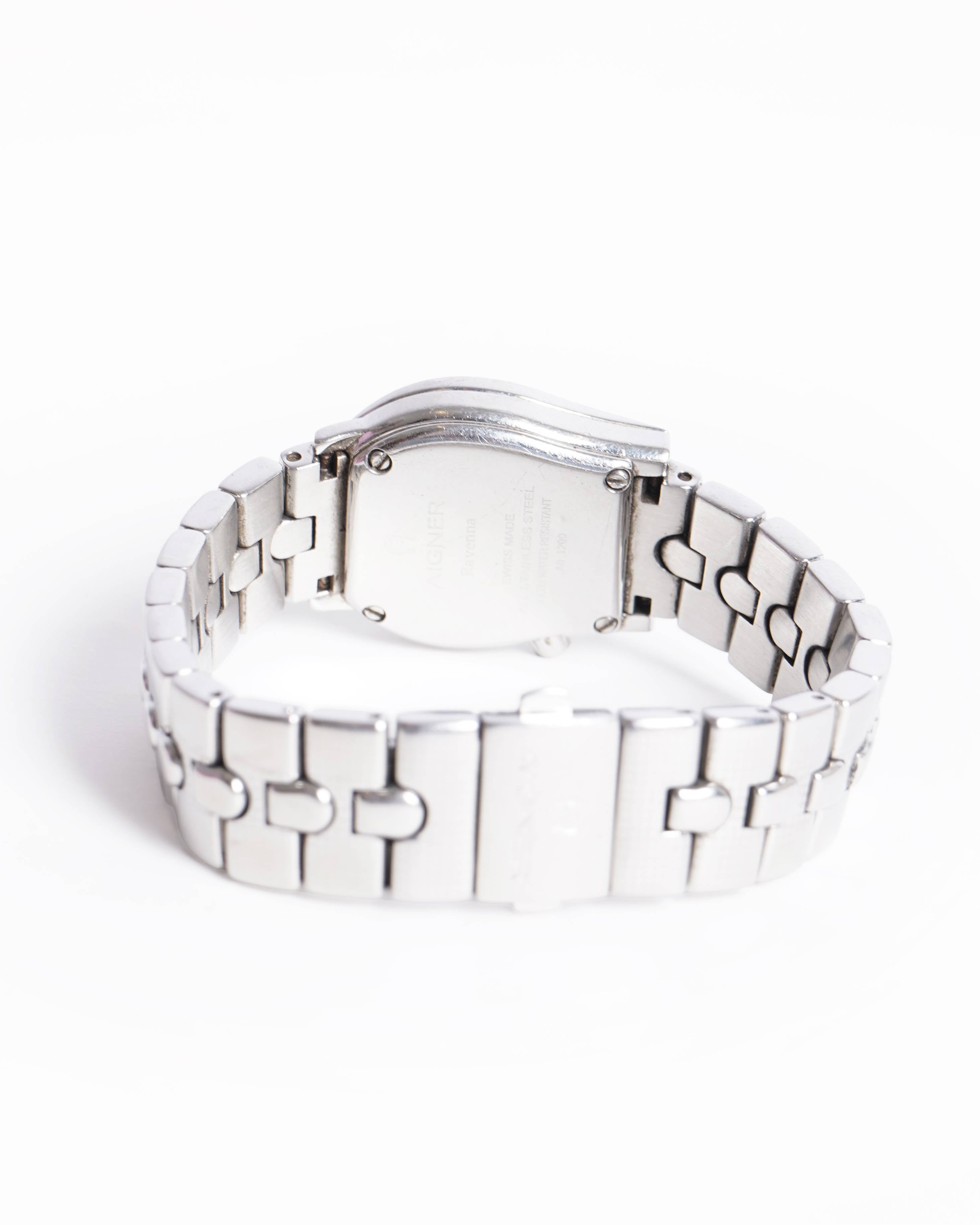 Aigner Women's Chainlinked Watch In Silver Tone Hardware