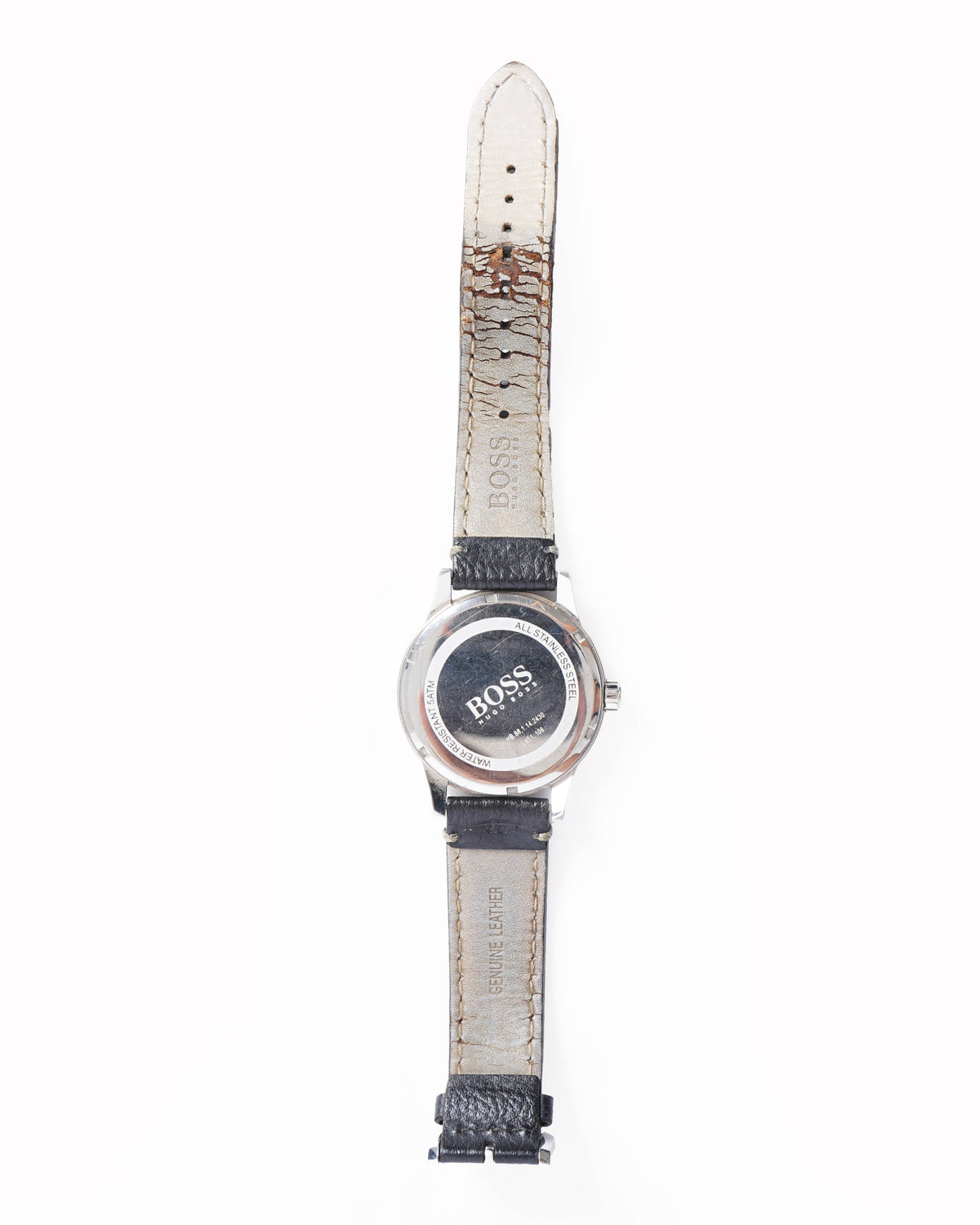 Hugo boss leather strap men's watch
