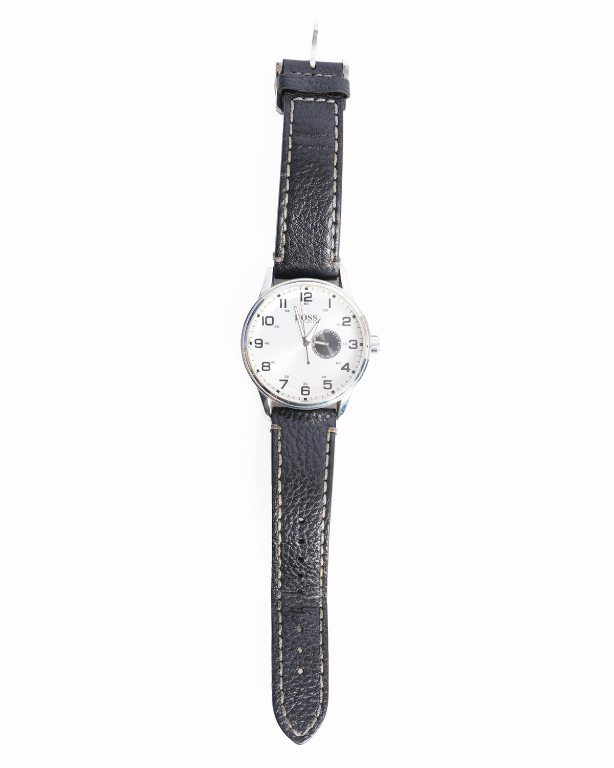 Hugo boss leather strap men's watch