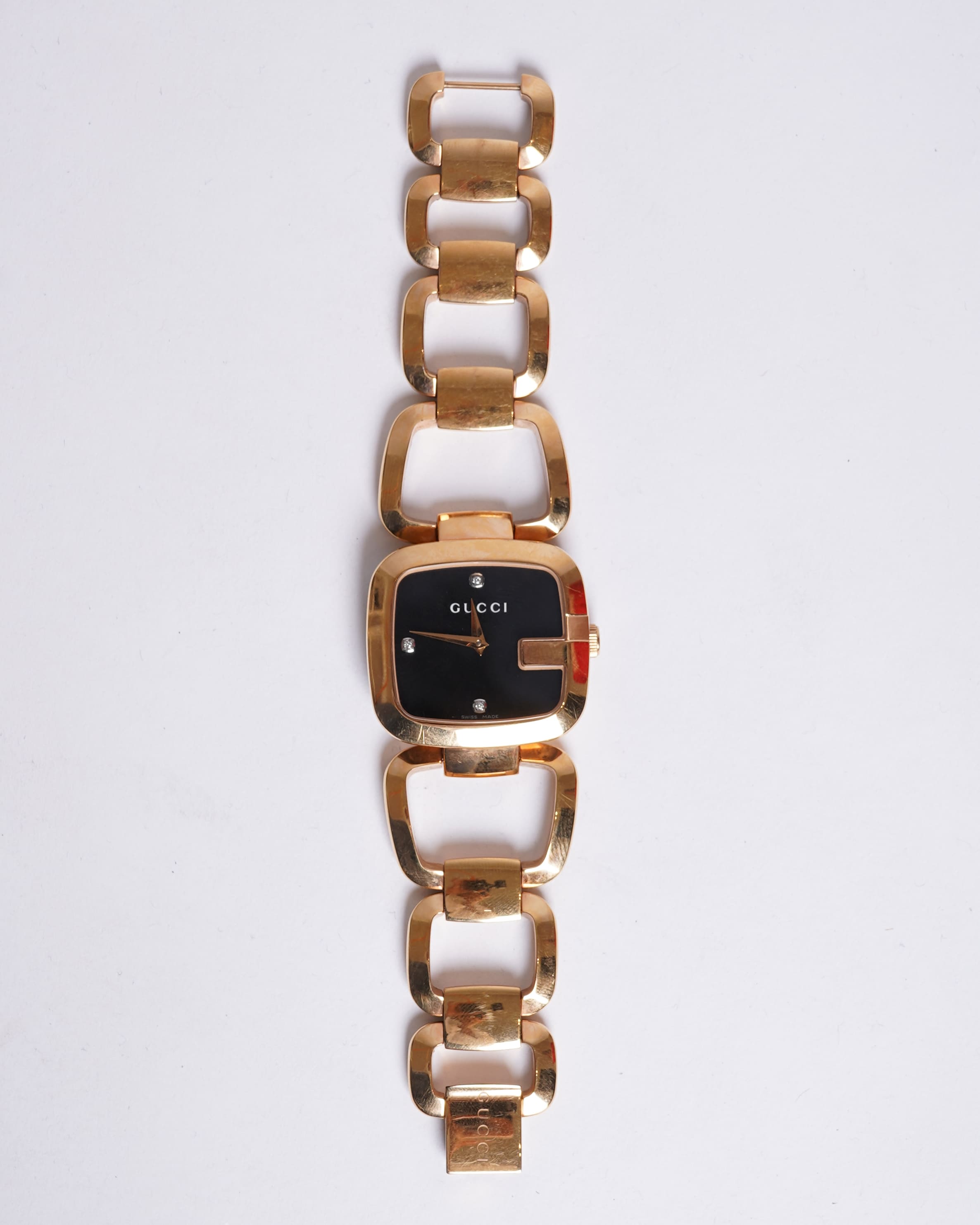 Gucci Gold Tone Diamond Dial Quartz Women's Watch