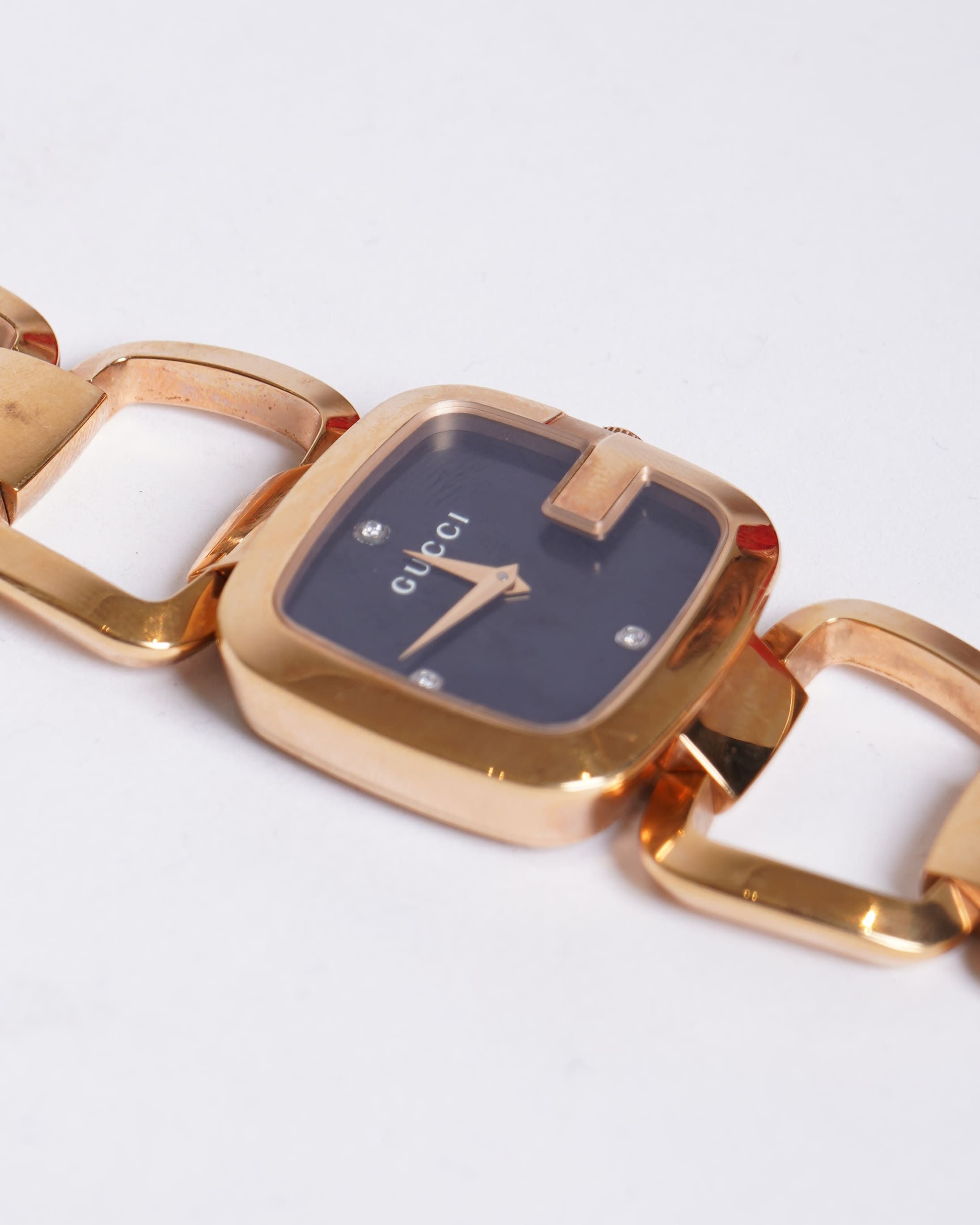 Gucci Gold Tone Diamond Dial Quartz Women's Watch