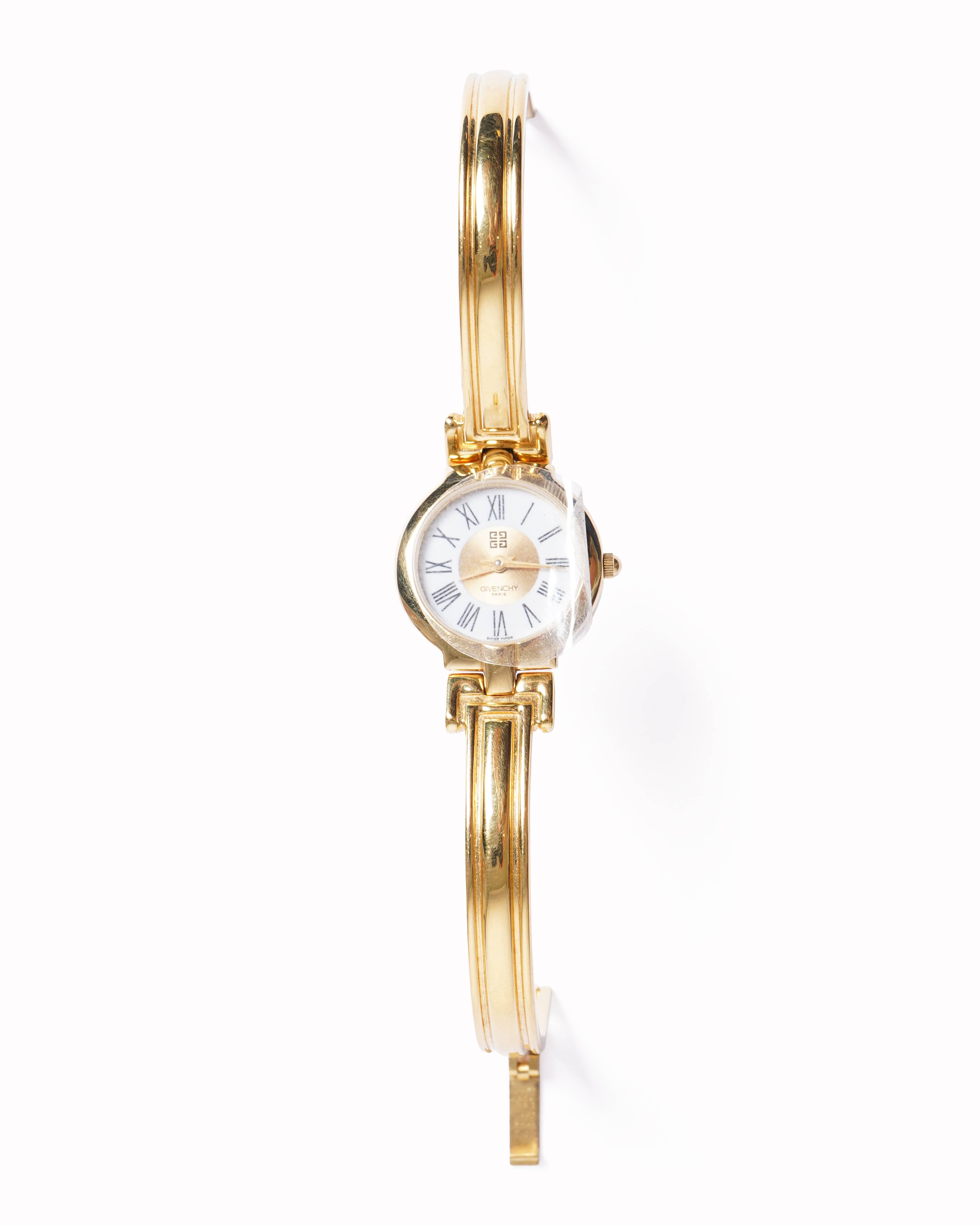 Vintage Givenchy Stainless Steel Gold Plated Made In Swiss 1990 Watch